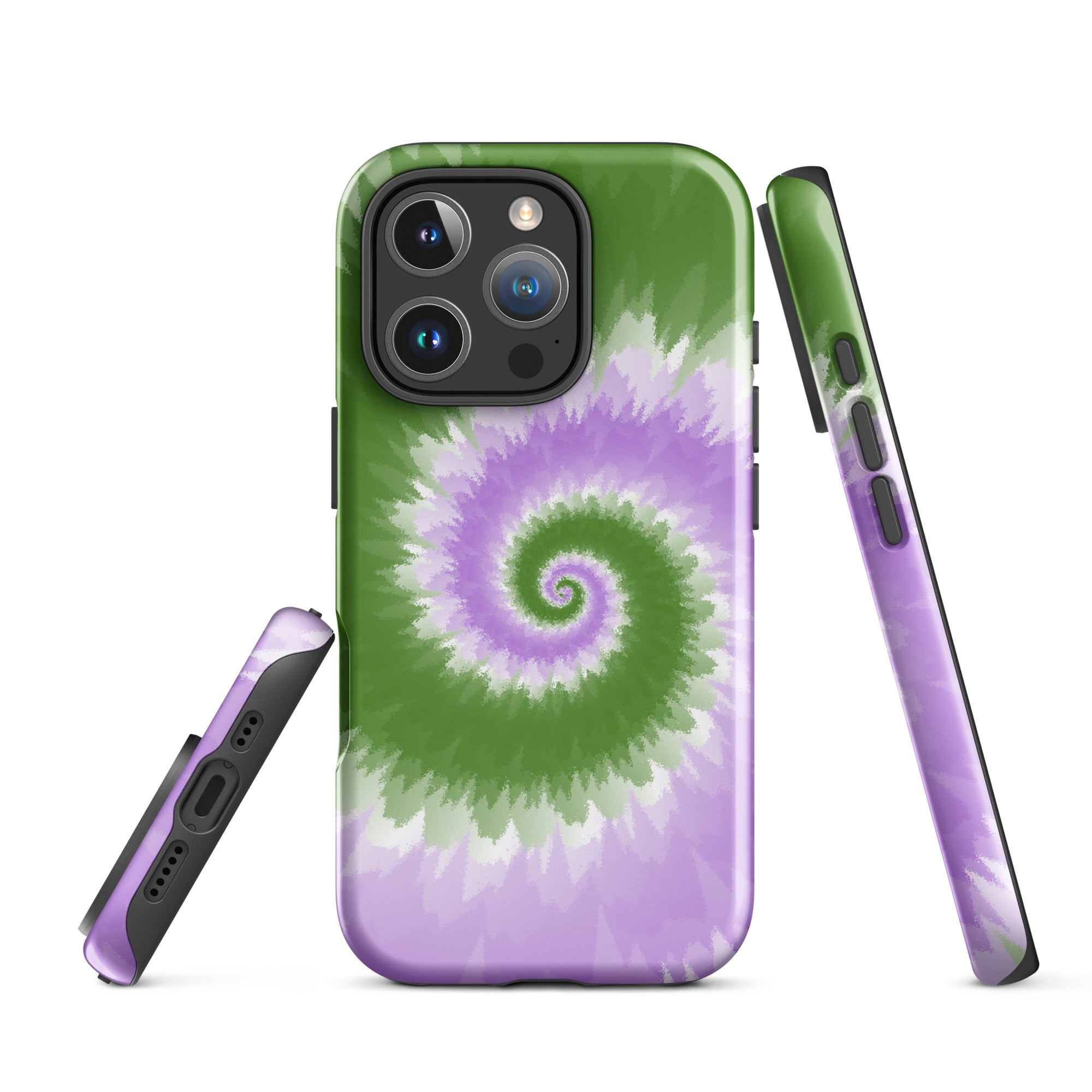 Tough Case for iPhone® Tie Dye Spiral Genderqueer