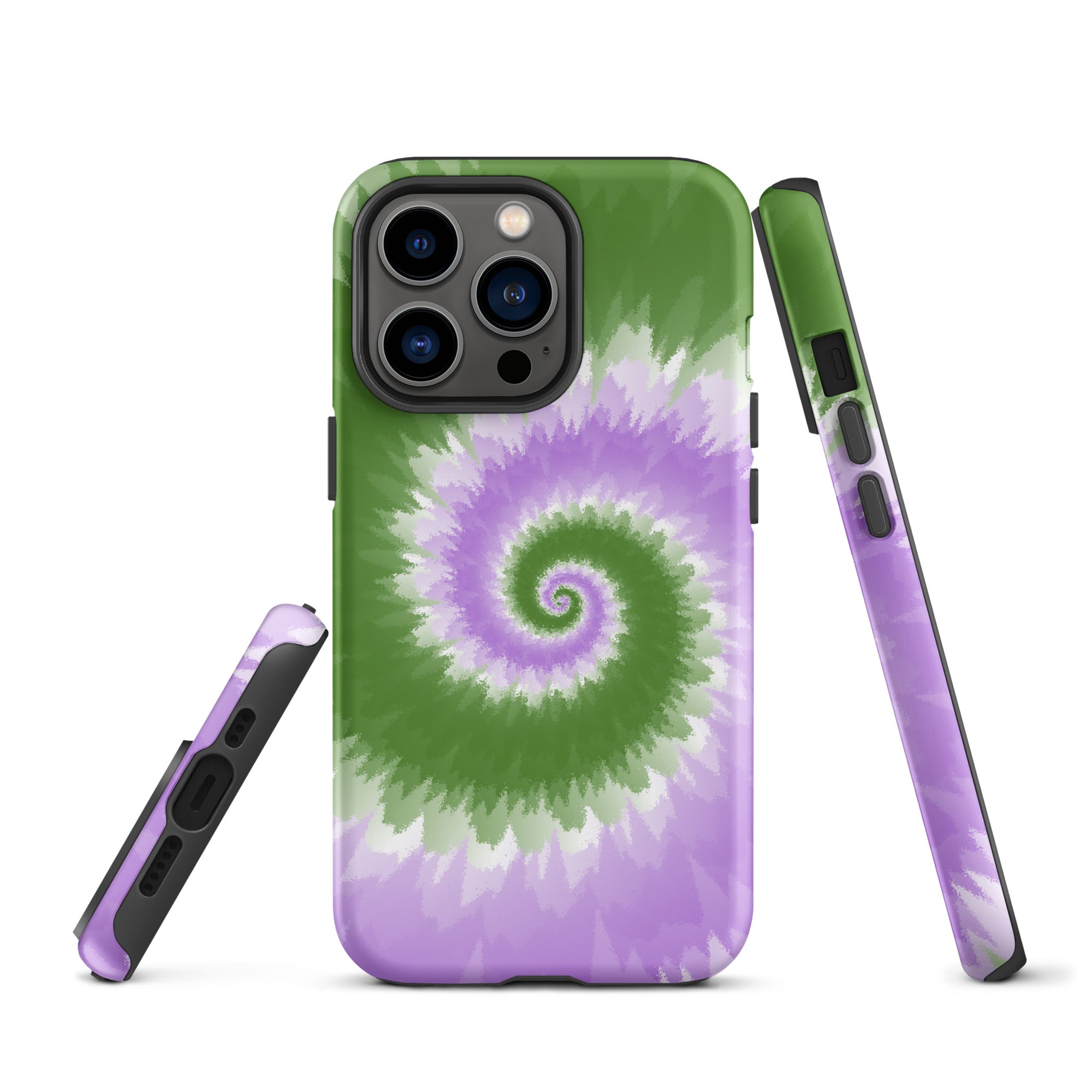 Tough Case for iPhone® Tie Dye Spiral Genderqueer