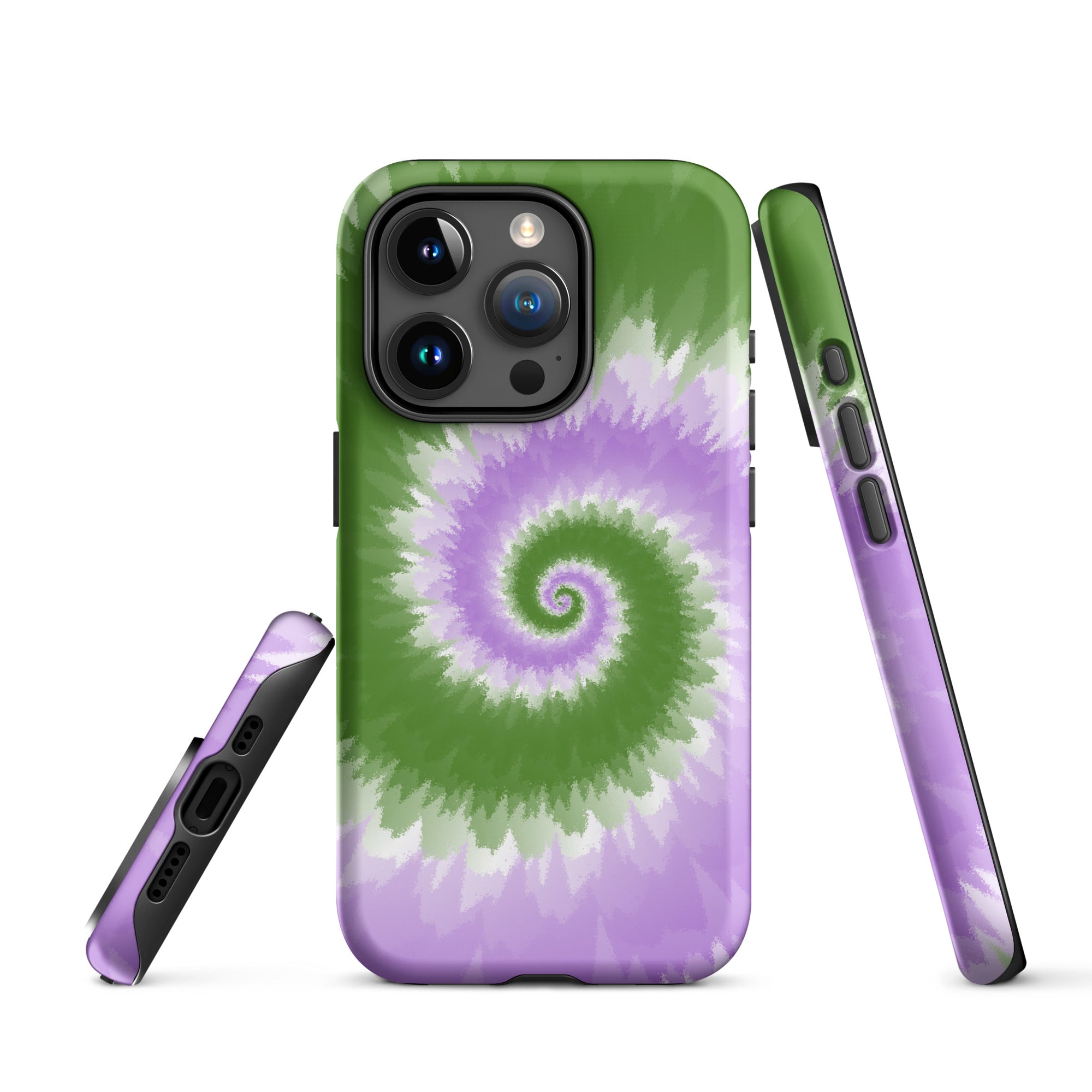 Tough Case for iPhone® Tie Dye Spiral Genderqueer