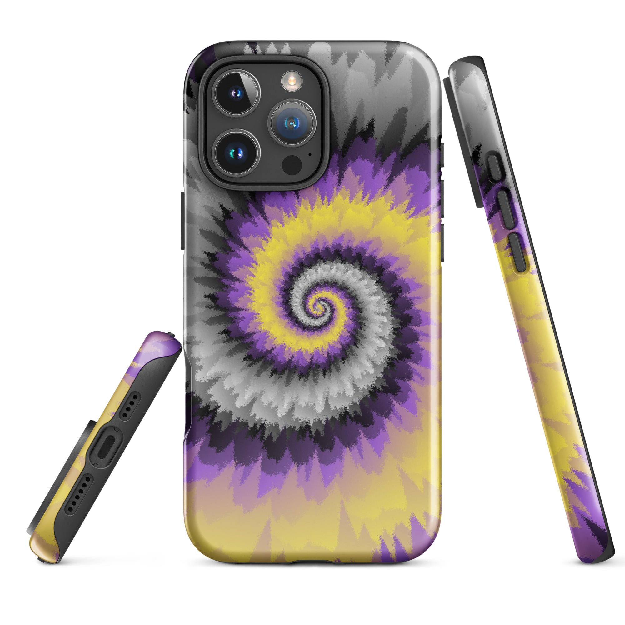 Tough Case for iPhone® Tie Dye Spiral Nonbinary