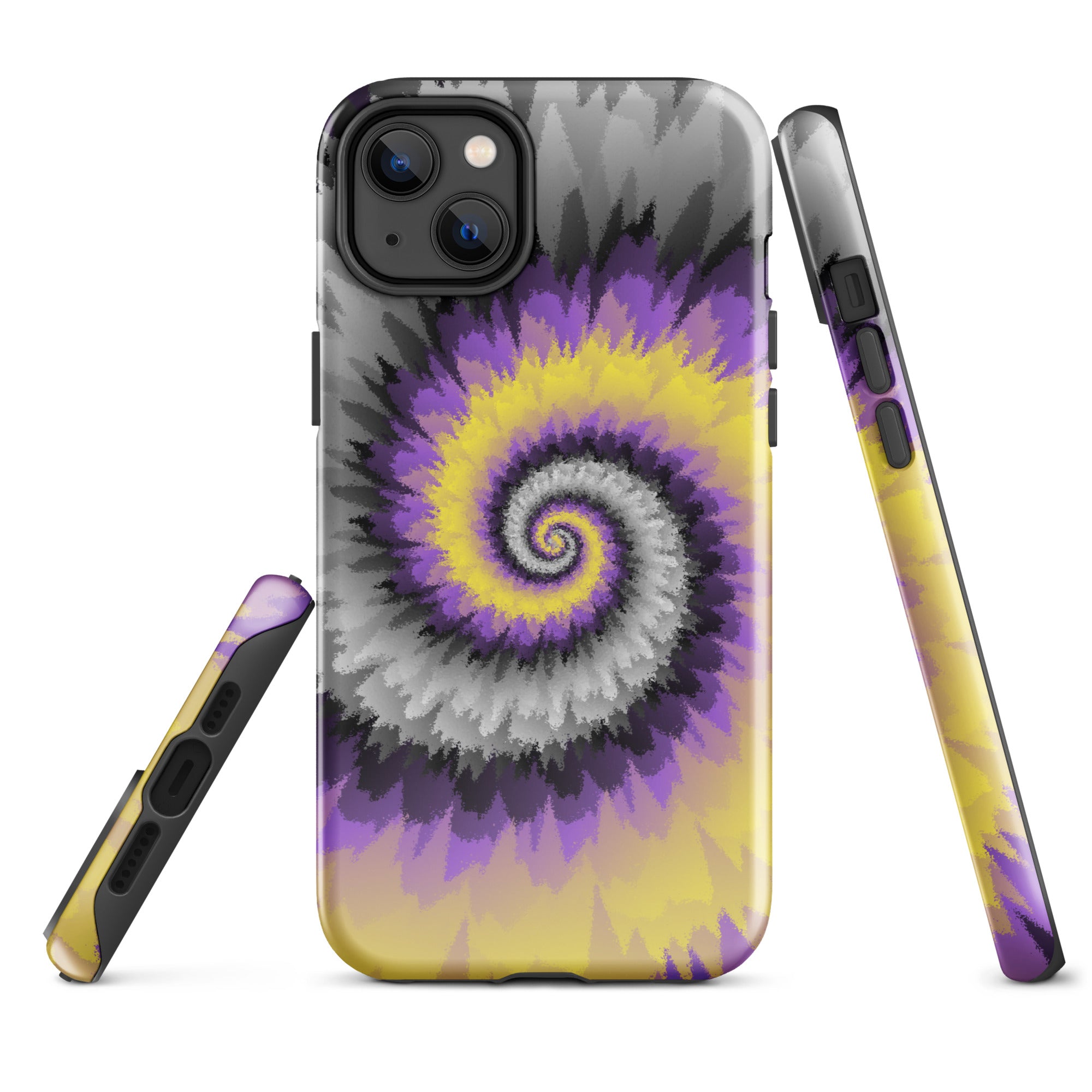Tough Case for iPhone® Tie Dye Spiral Nonbinary