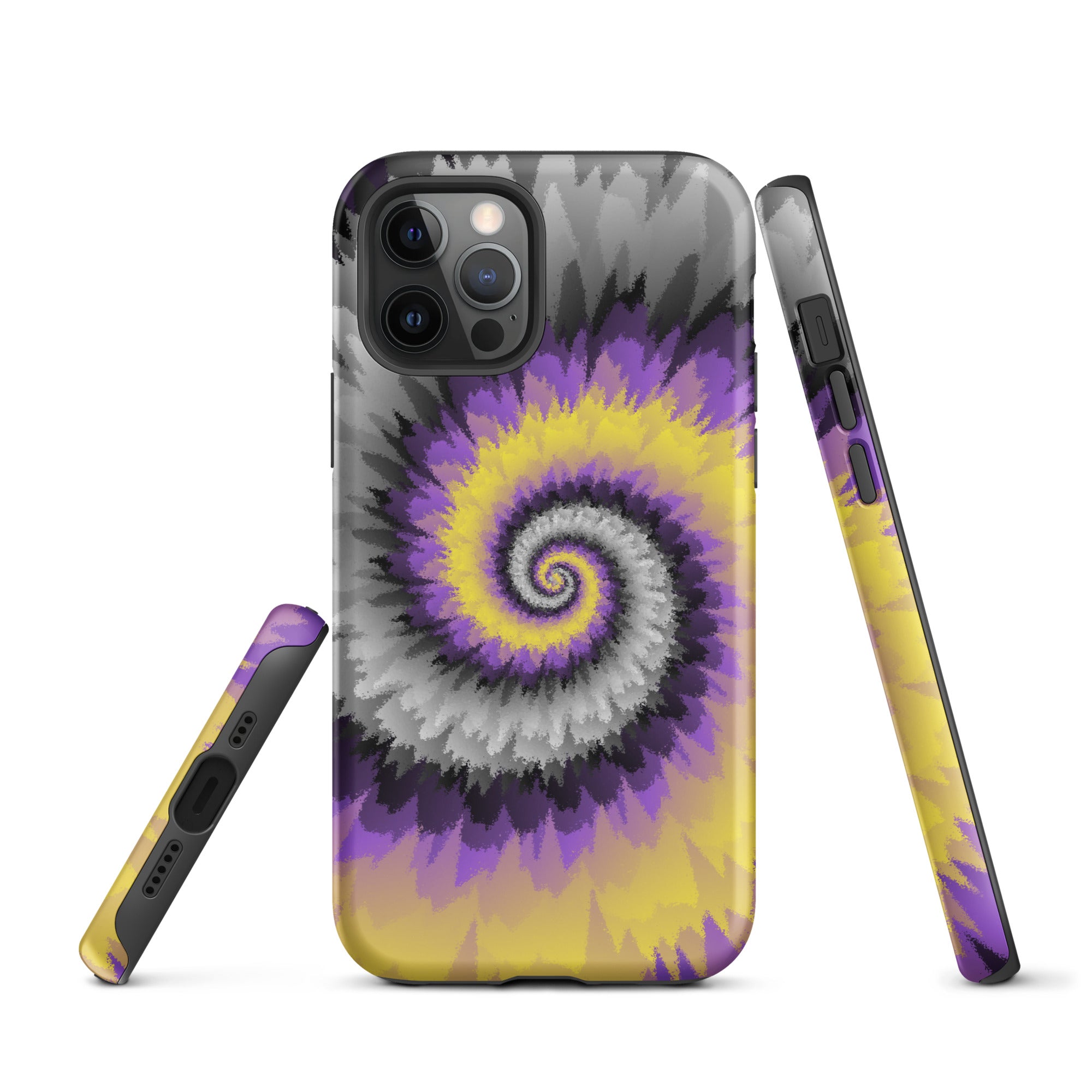 Tough Case for iPhone® Tie Dye Spiral Nonbinary