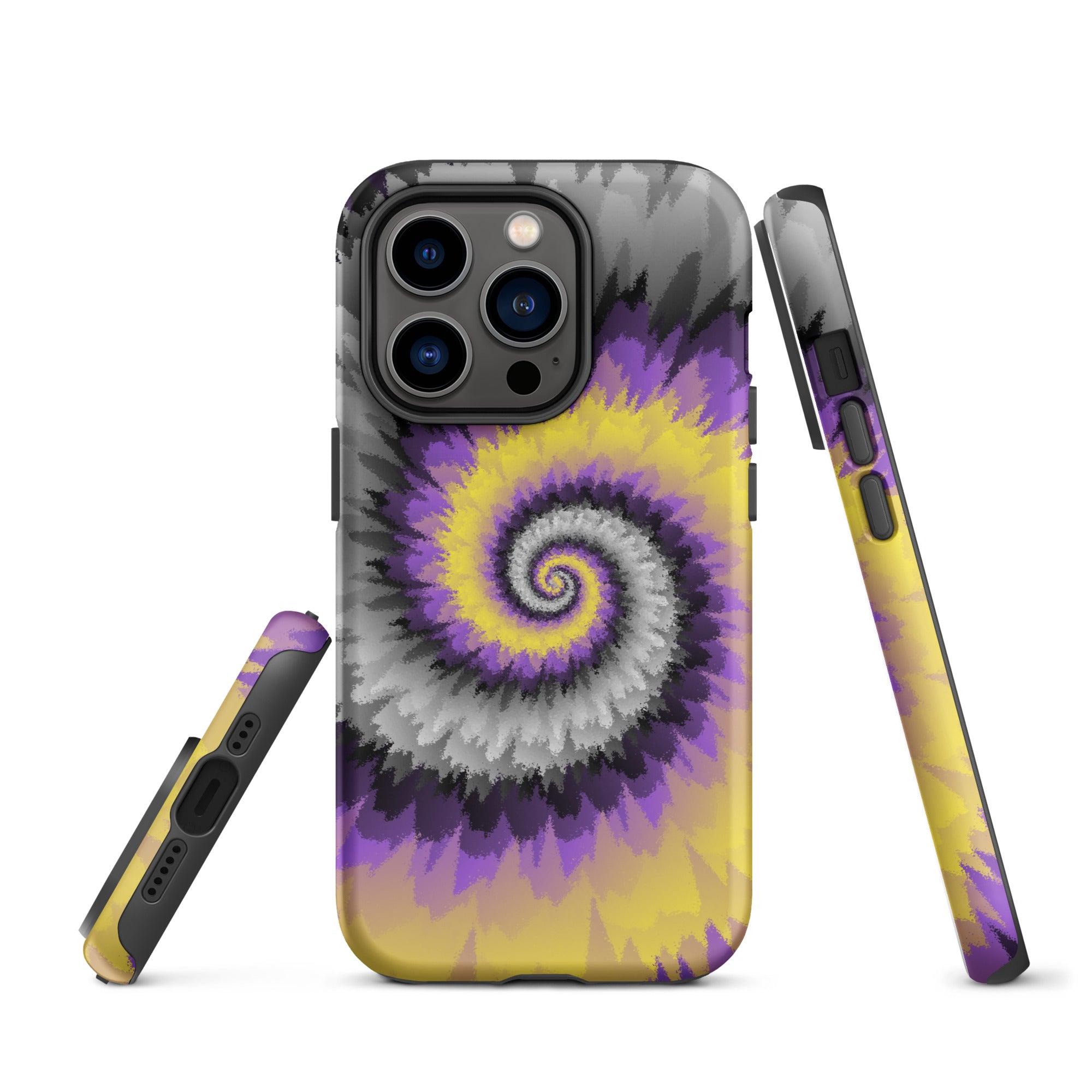 Tough Case for iPhone® Tie Dye Spiral Nonbinary