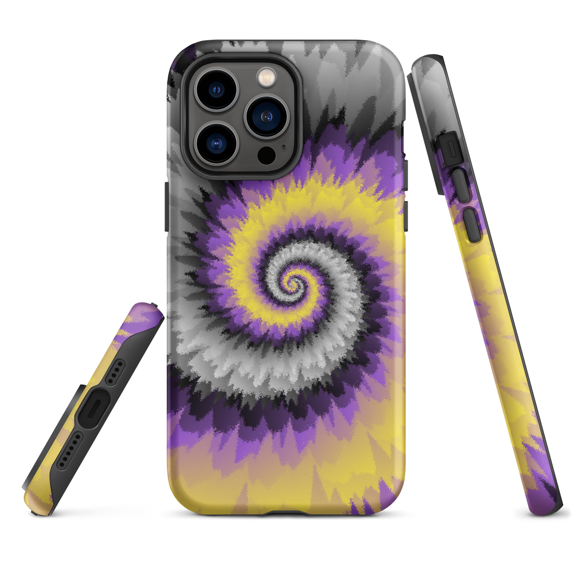 Tough Case for iPhone® Tie Dye Spiral Nonbinary