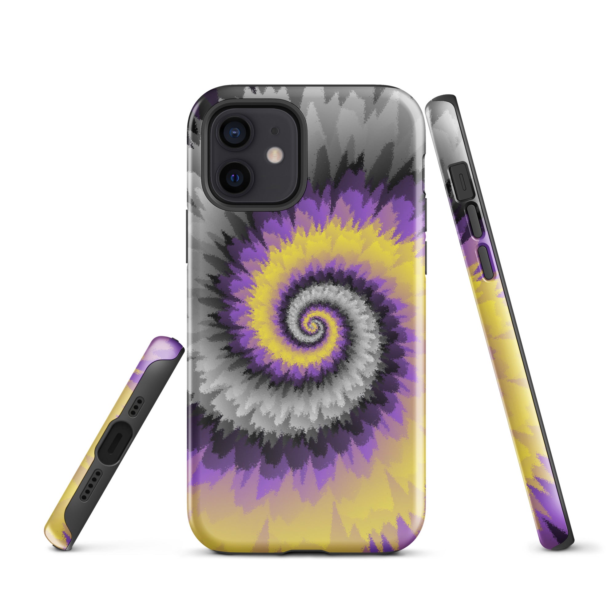 Tough Case for iPhone® Tie Dye Spiral Nonbinary
