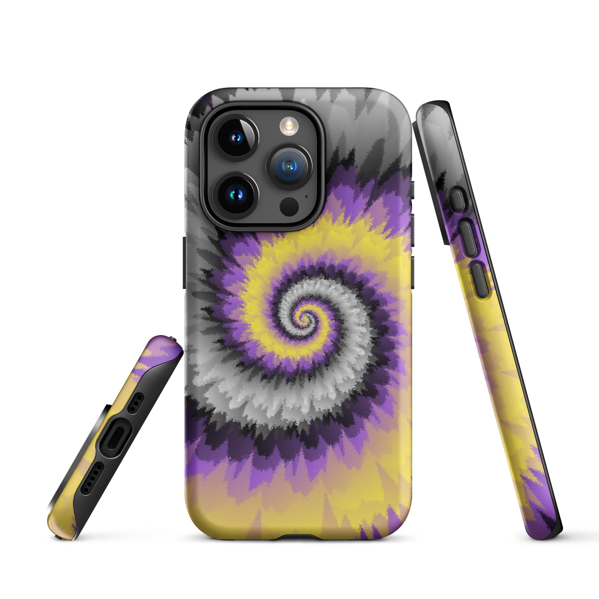 Tough Case for iPhone® Tie Dye Spiral Nonbinary