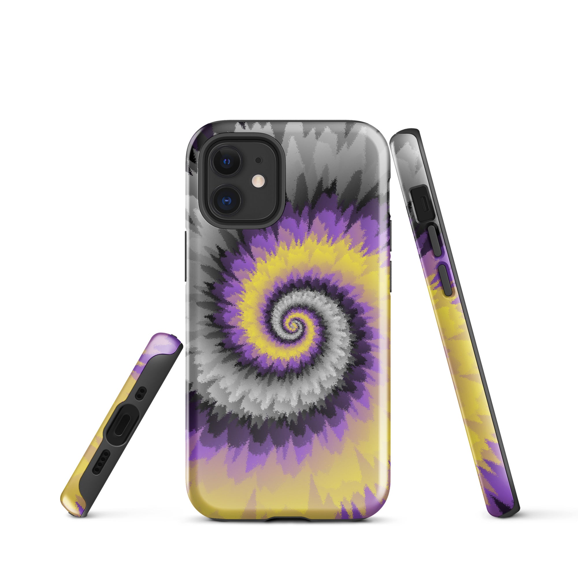 Tough Case for iPhone® Tie Dye Spiral Nonbinary