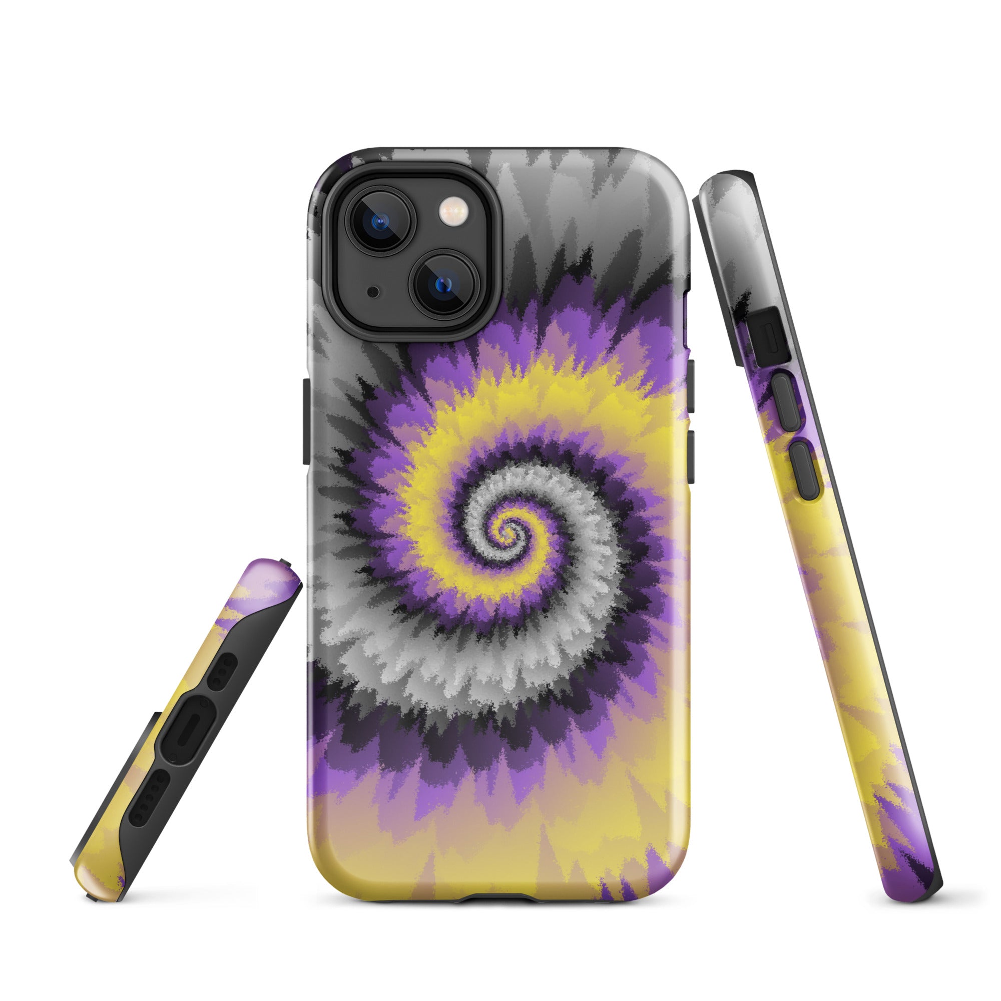 Tough Case for iPhone® Tie Dye Spiral Nonbinary