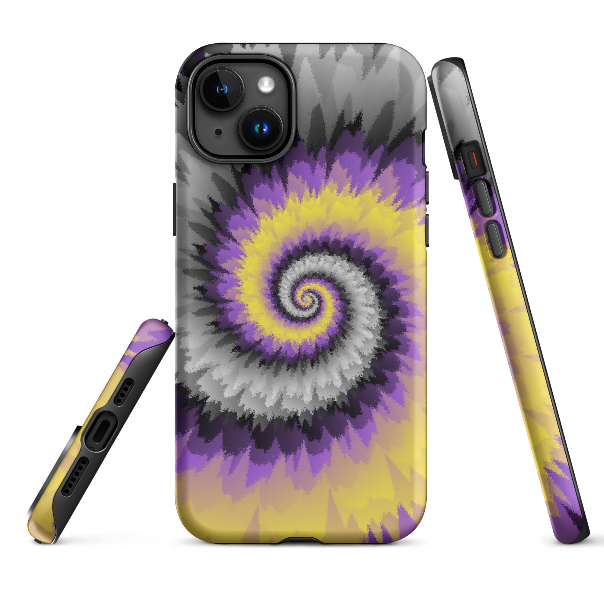 Tough Case for iPhone® Tie Dye Spiral Nonbinary