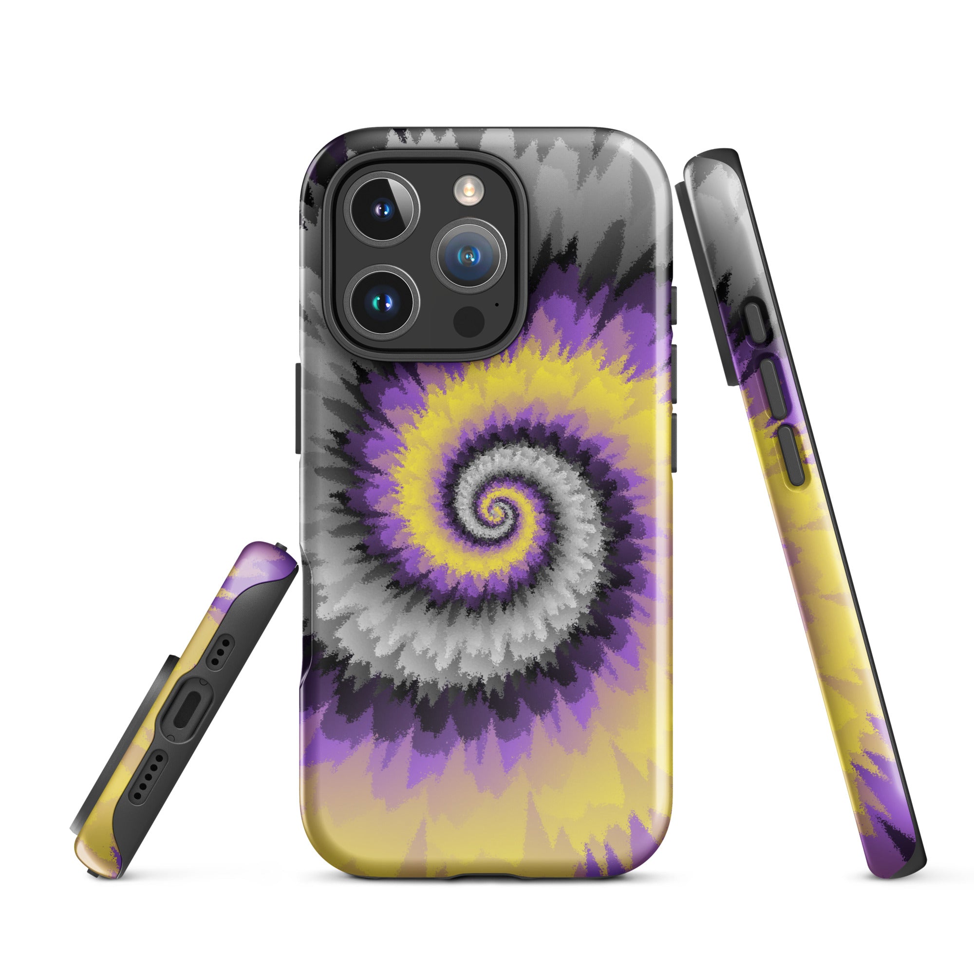 Tough Case for iPhone® Tie Dye Spiral Nonbinary