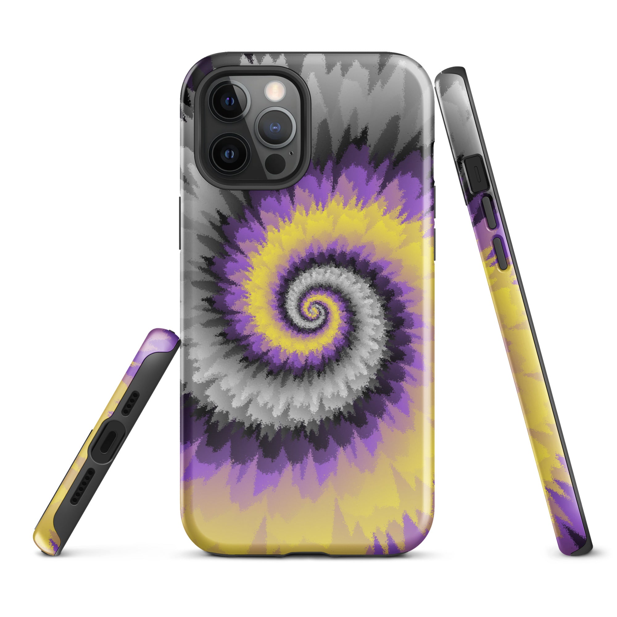 Tough Case for iPhone® Tie Dye Spiral Nonbinary