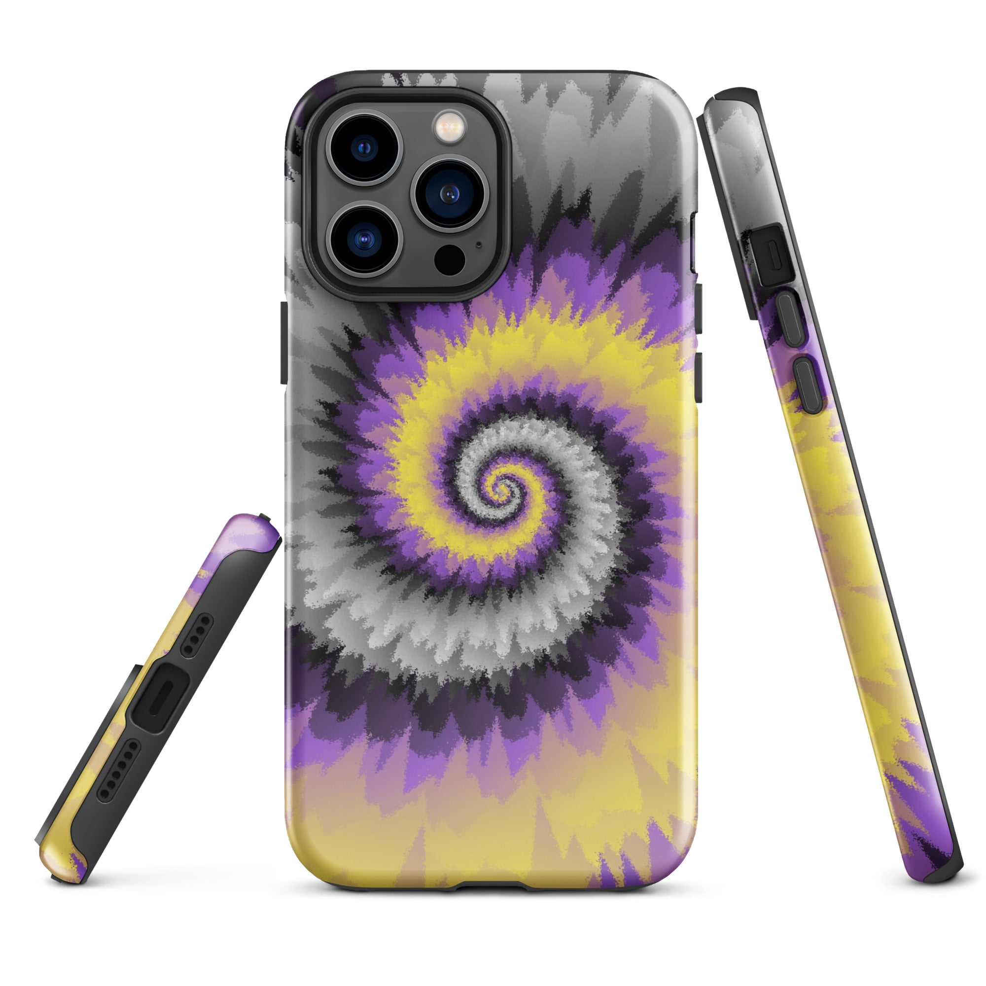 Tough Case for iPhone® Tie Dye Spiral Nonbinary