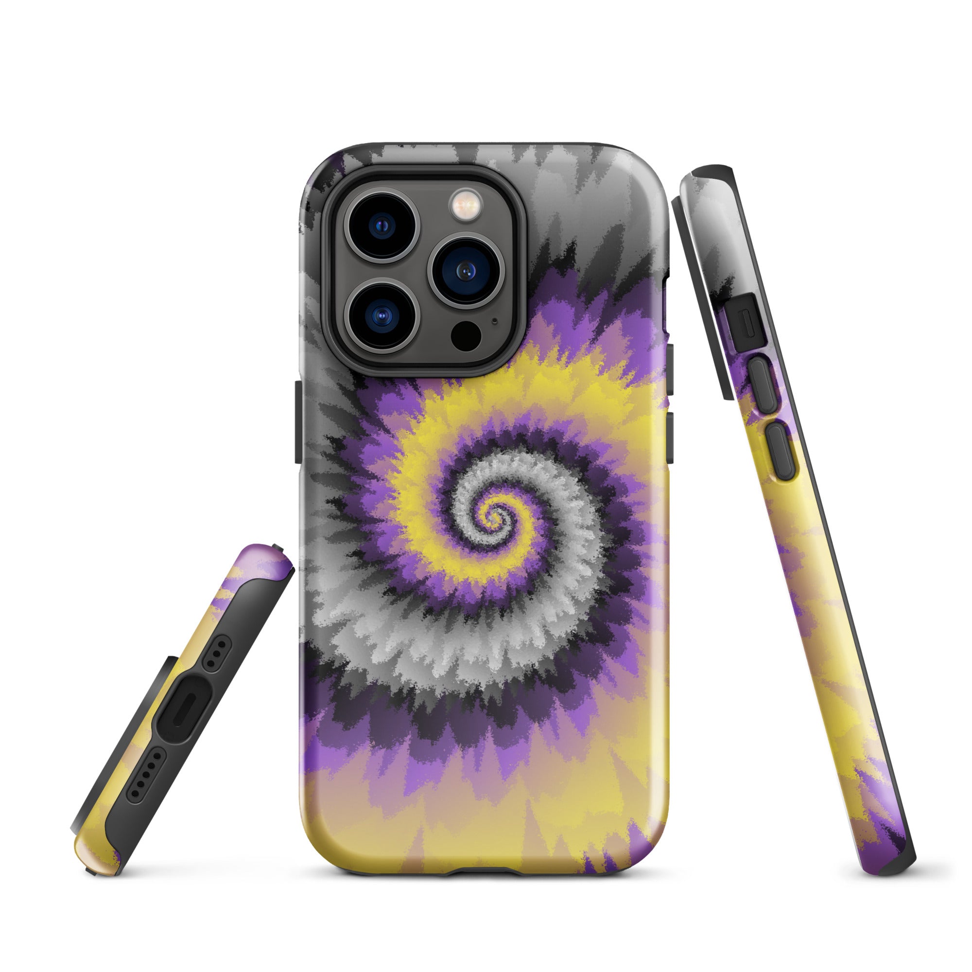 Tough Case for iPhone® Tie Dye Spiral Nonbinary