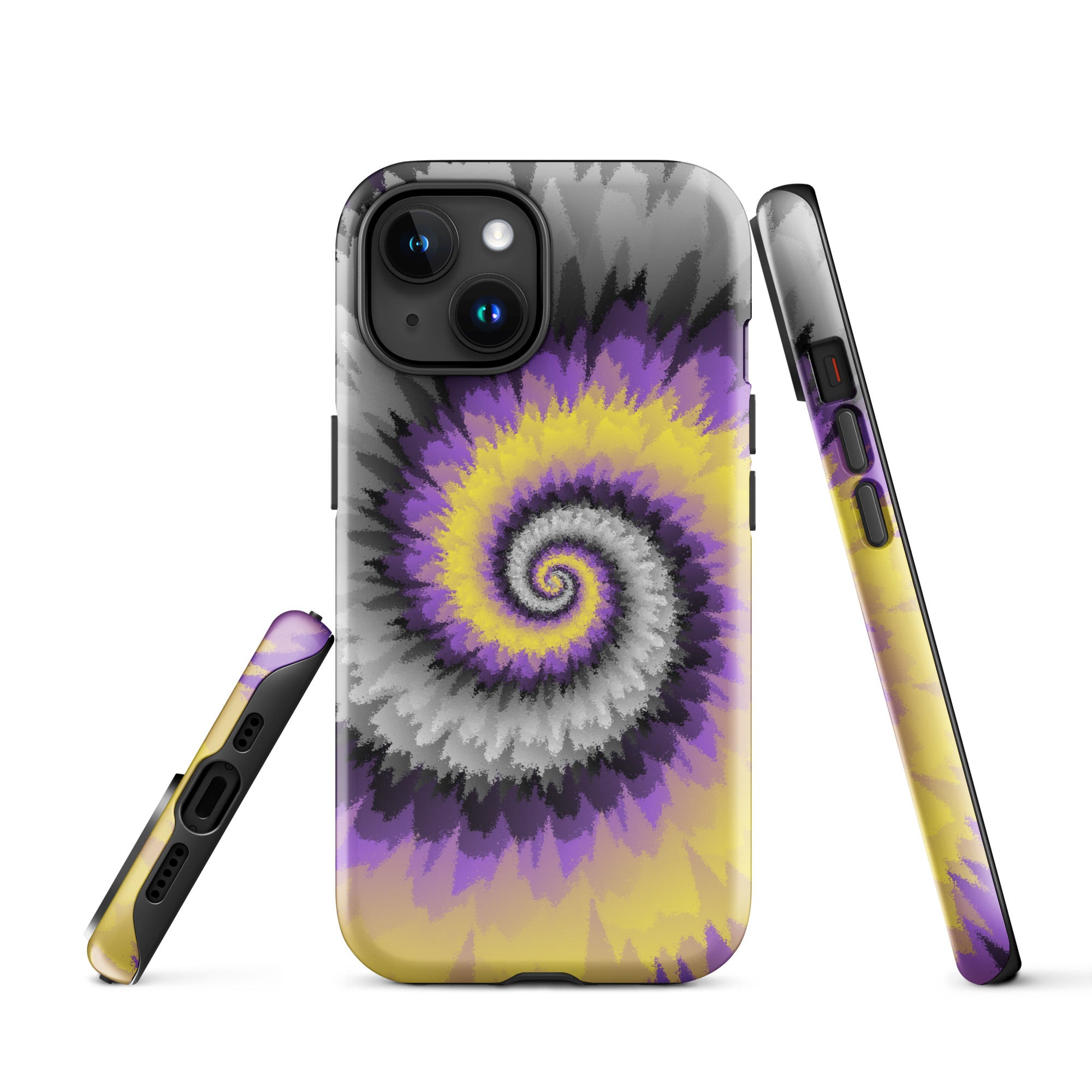 Tough Case for iPhone® Tie Dye Spiral Nonbinary
