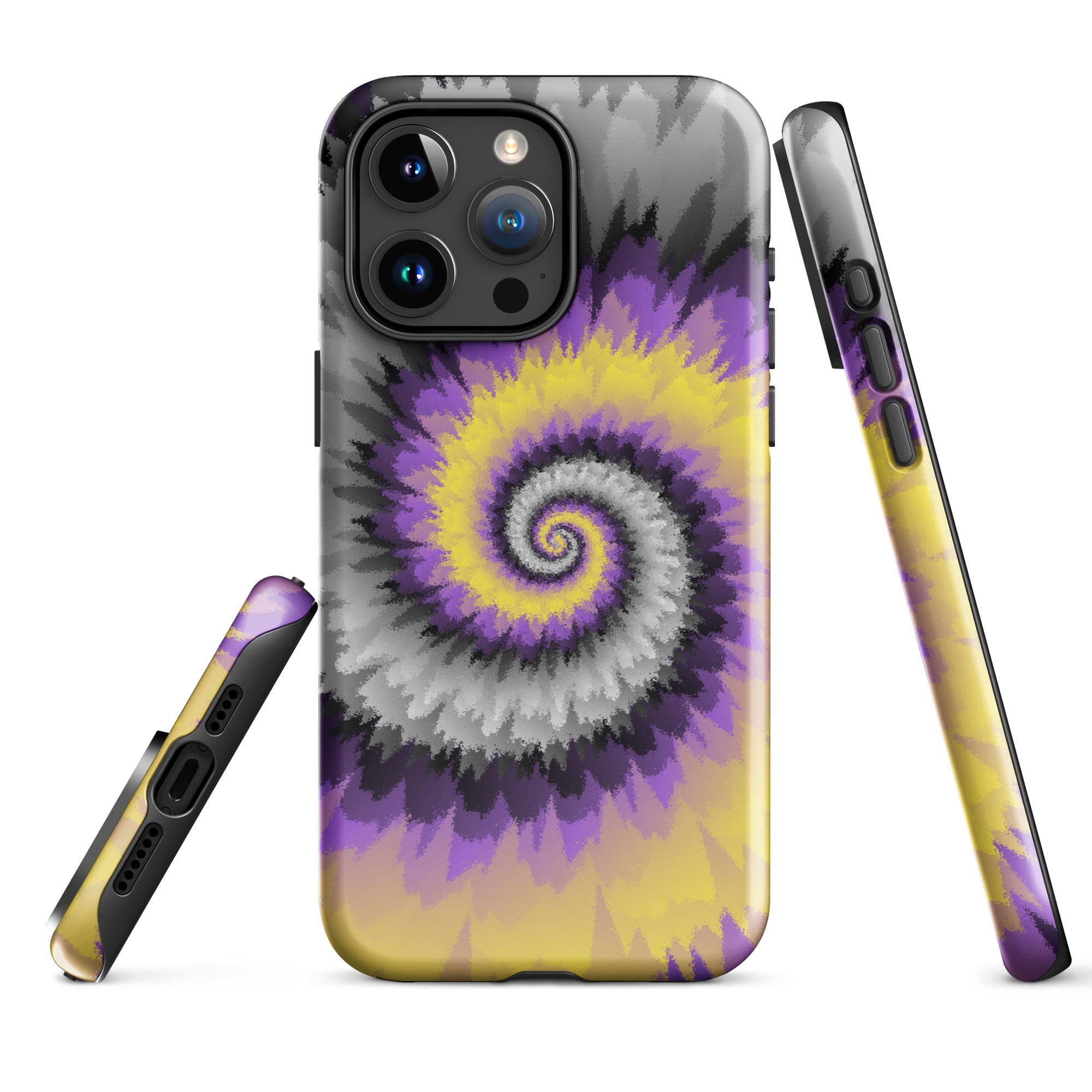 Tough Case for iPhone® Tie Dye Spiral Nonbinary