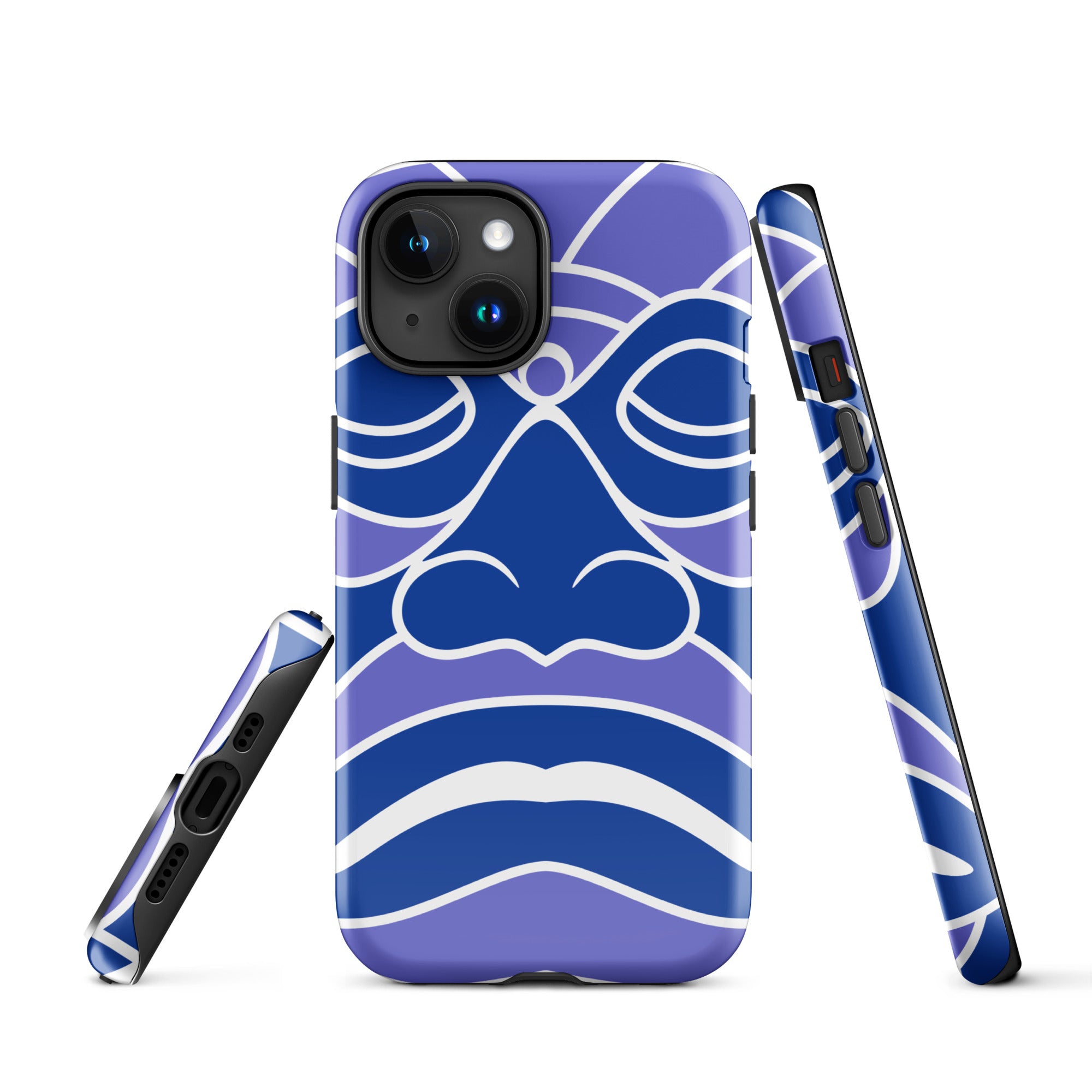 Tough Case for iPhone® Totem Mask Blue