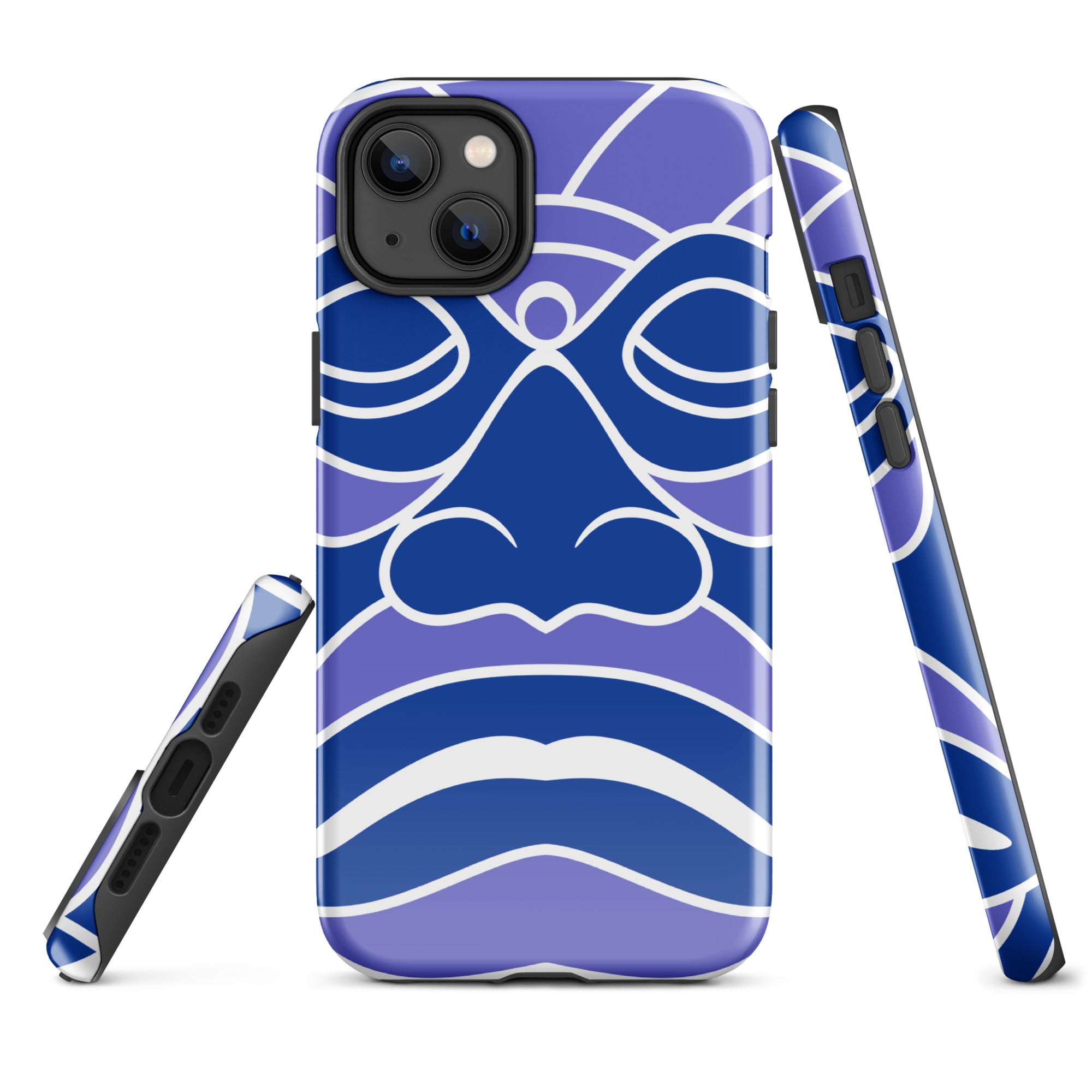 Tough Case for iPhone® Totem Mask Blue