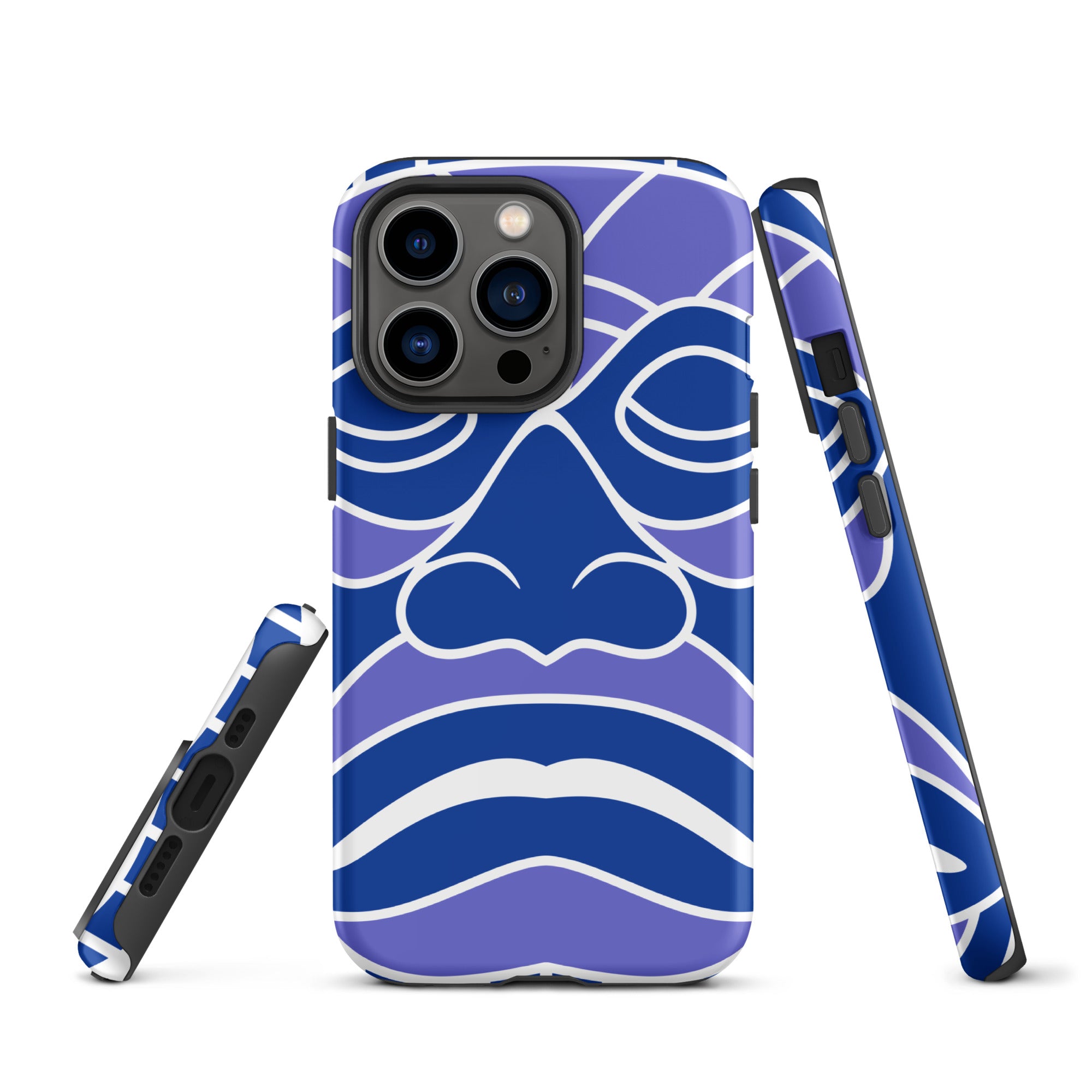 Tough Case for iPhone® Totem Mask Blue