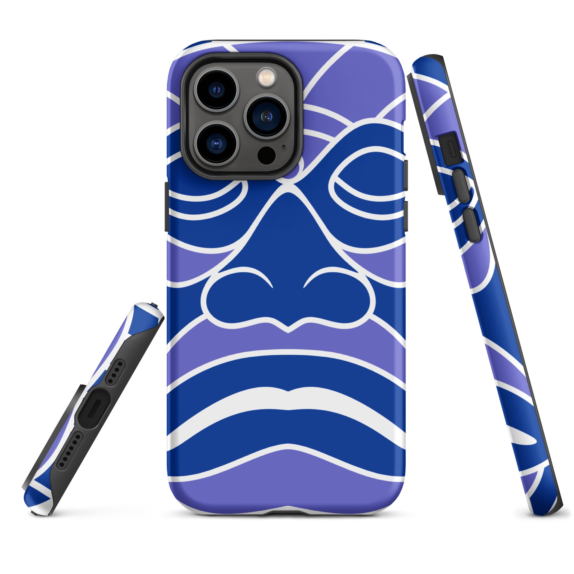 Tough Case for iPhone® Totem Mask Blue