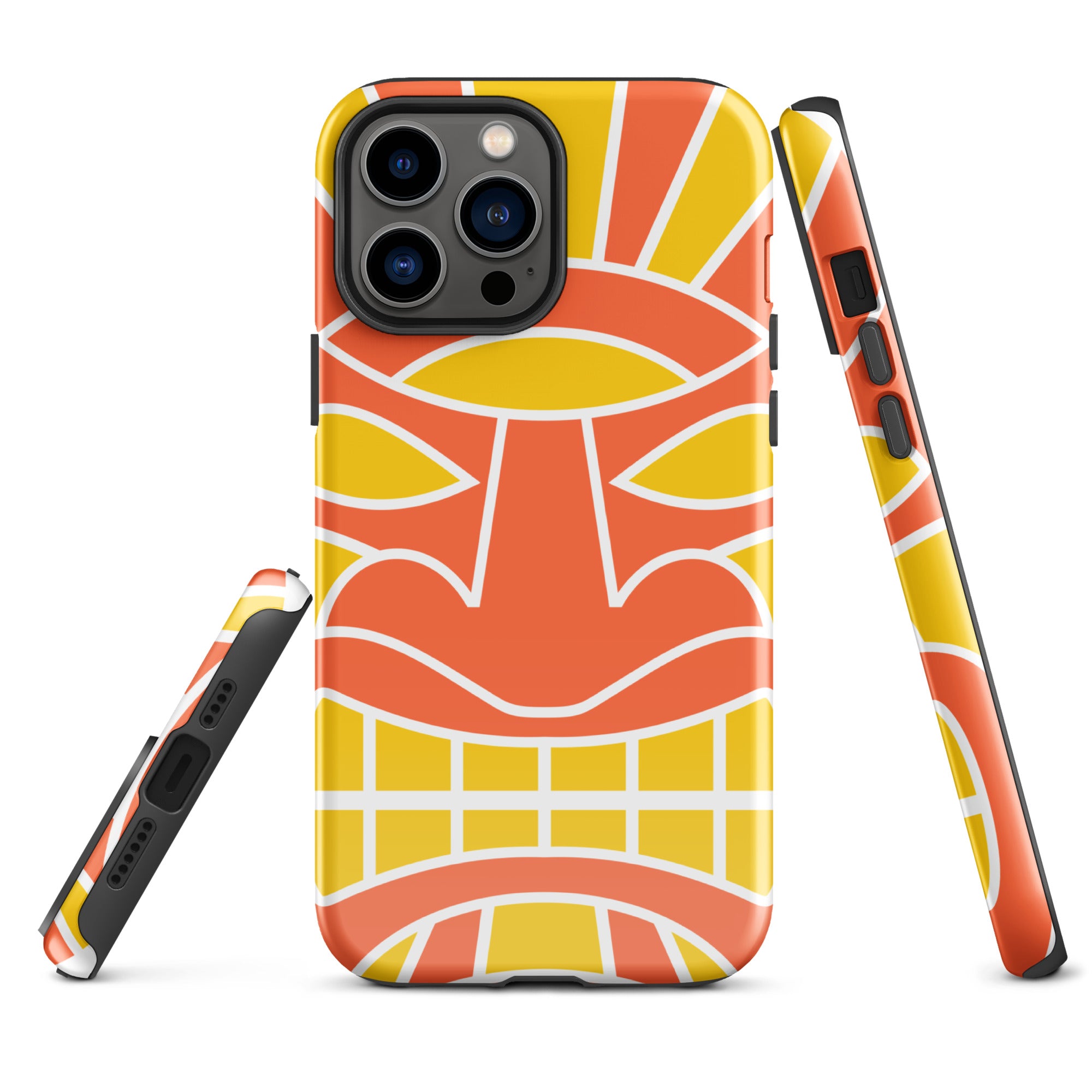 Tough Case for iPhone® Totem Mask Orange