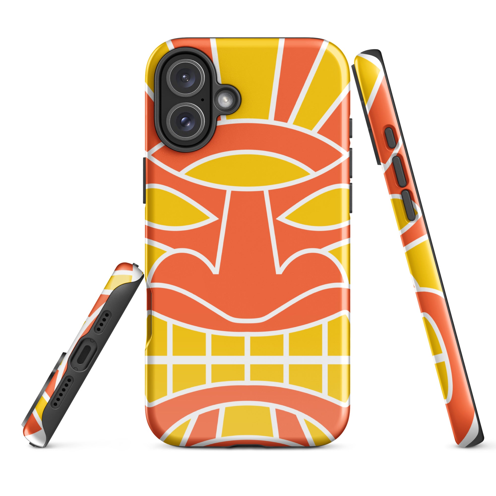 Tough Case for iPhone® Totem Mask Orange