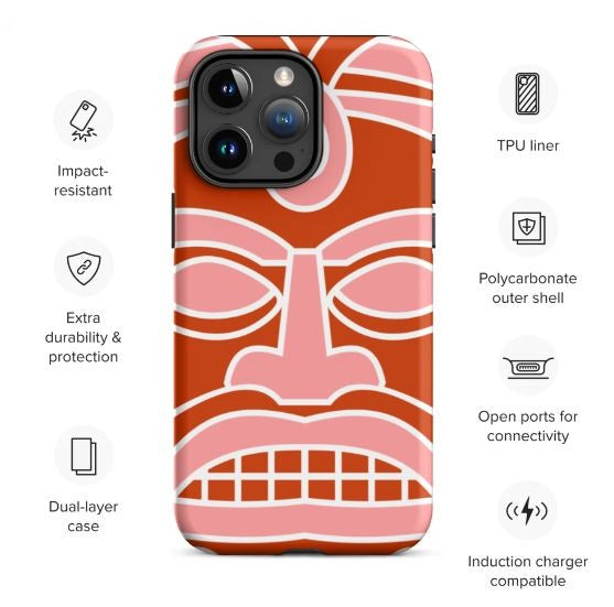 Tough Case for iPhone® Totem Mask Red