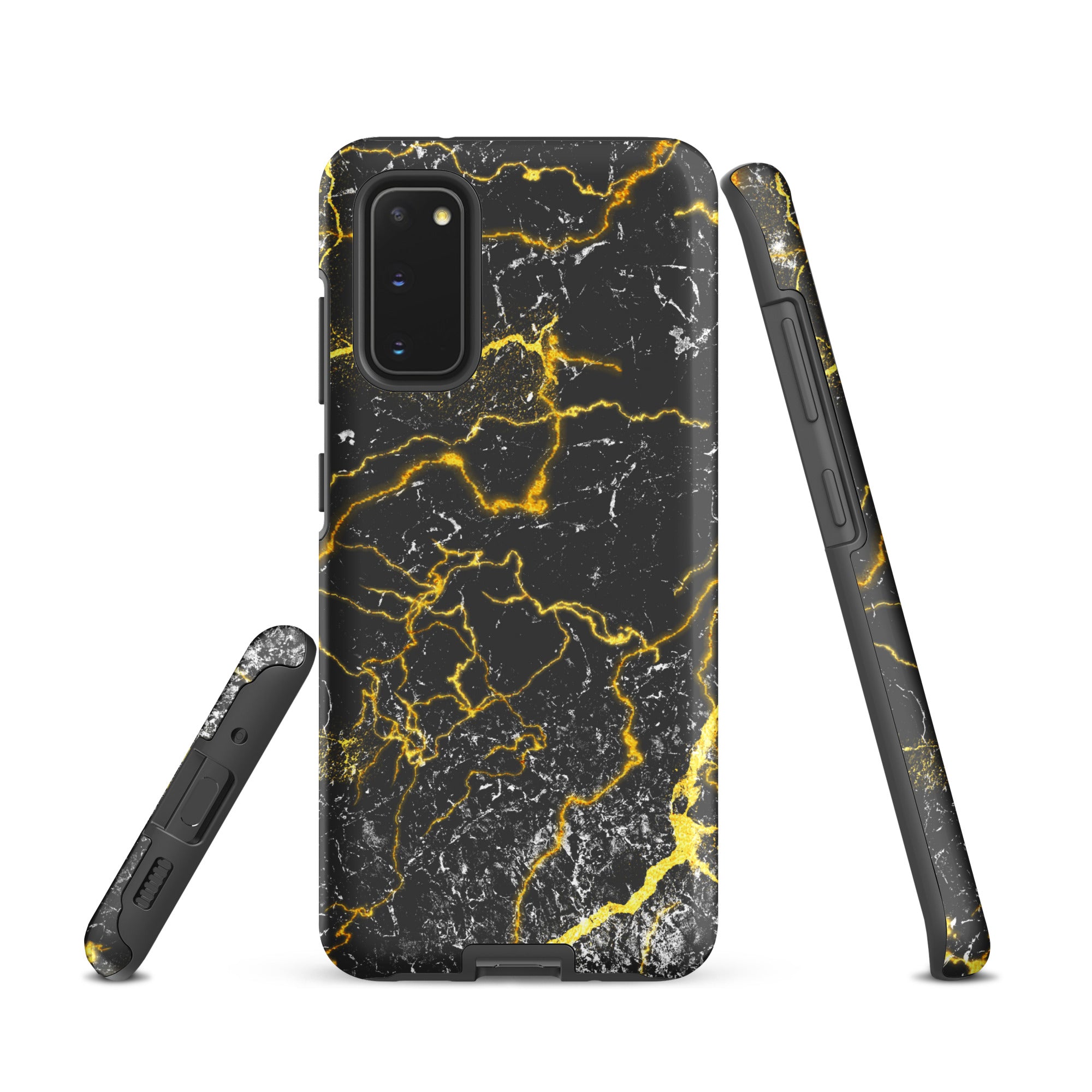 Tough case for Samsung® Marble Black and Gold