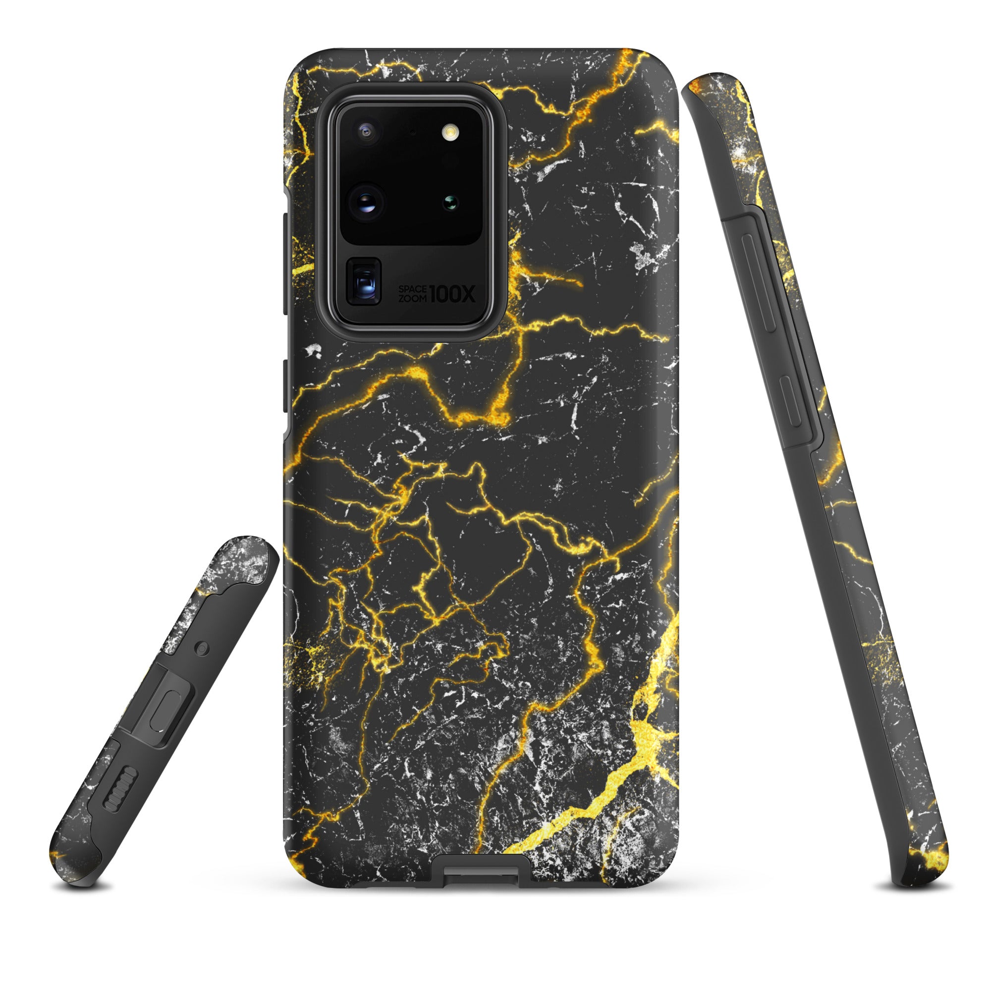 Tough case for Samsung® Marble Black and Gold