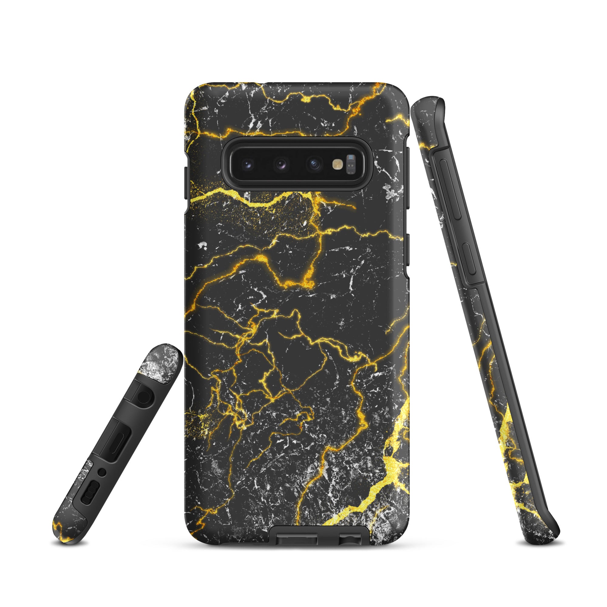 Tough case for Samsung® Marble Black and Gold