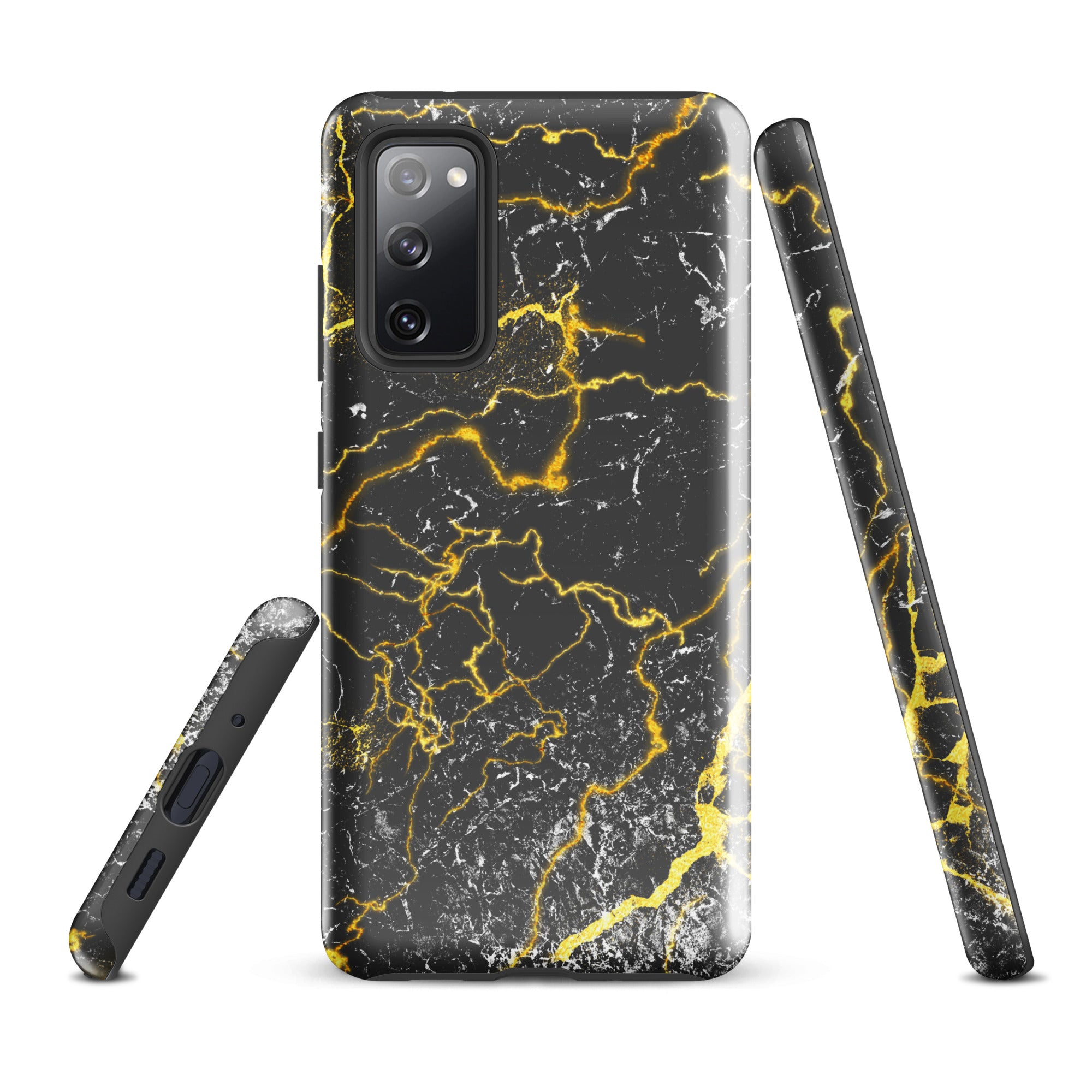 Tough case for Samsung® Marble Black and Gold