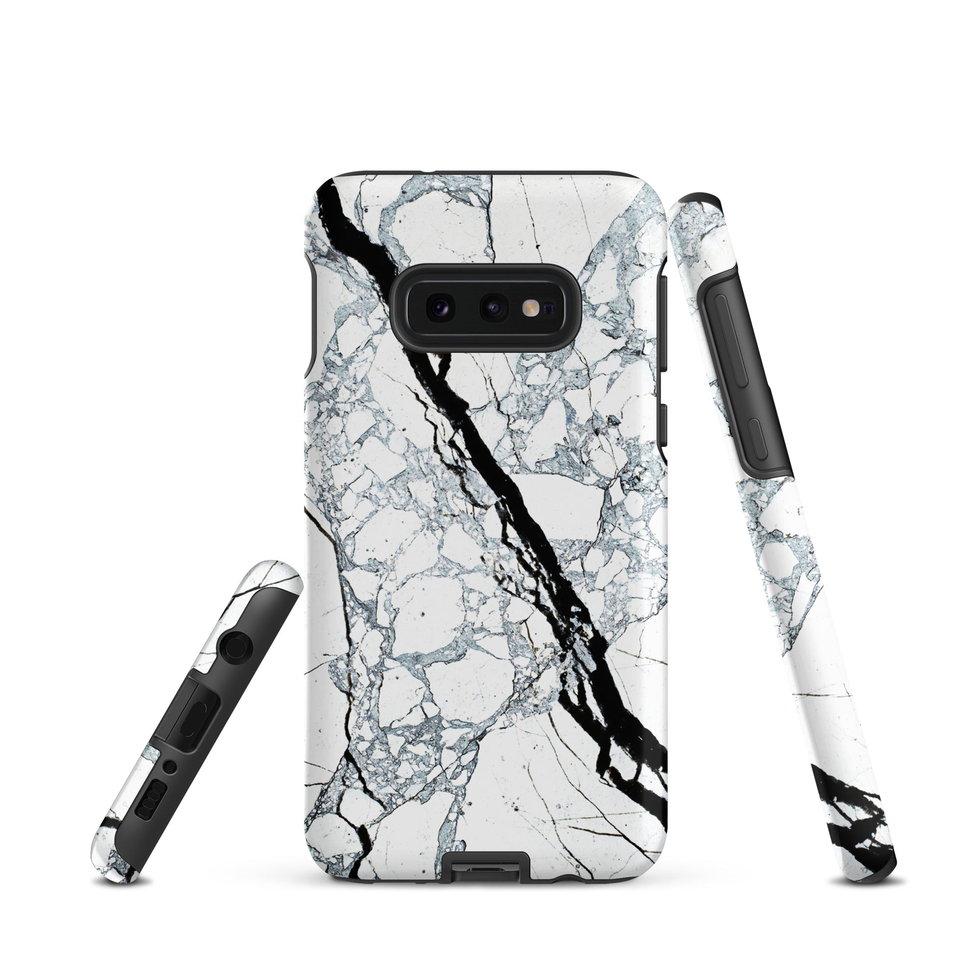 Tough case for Samsung® Marble Black and White