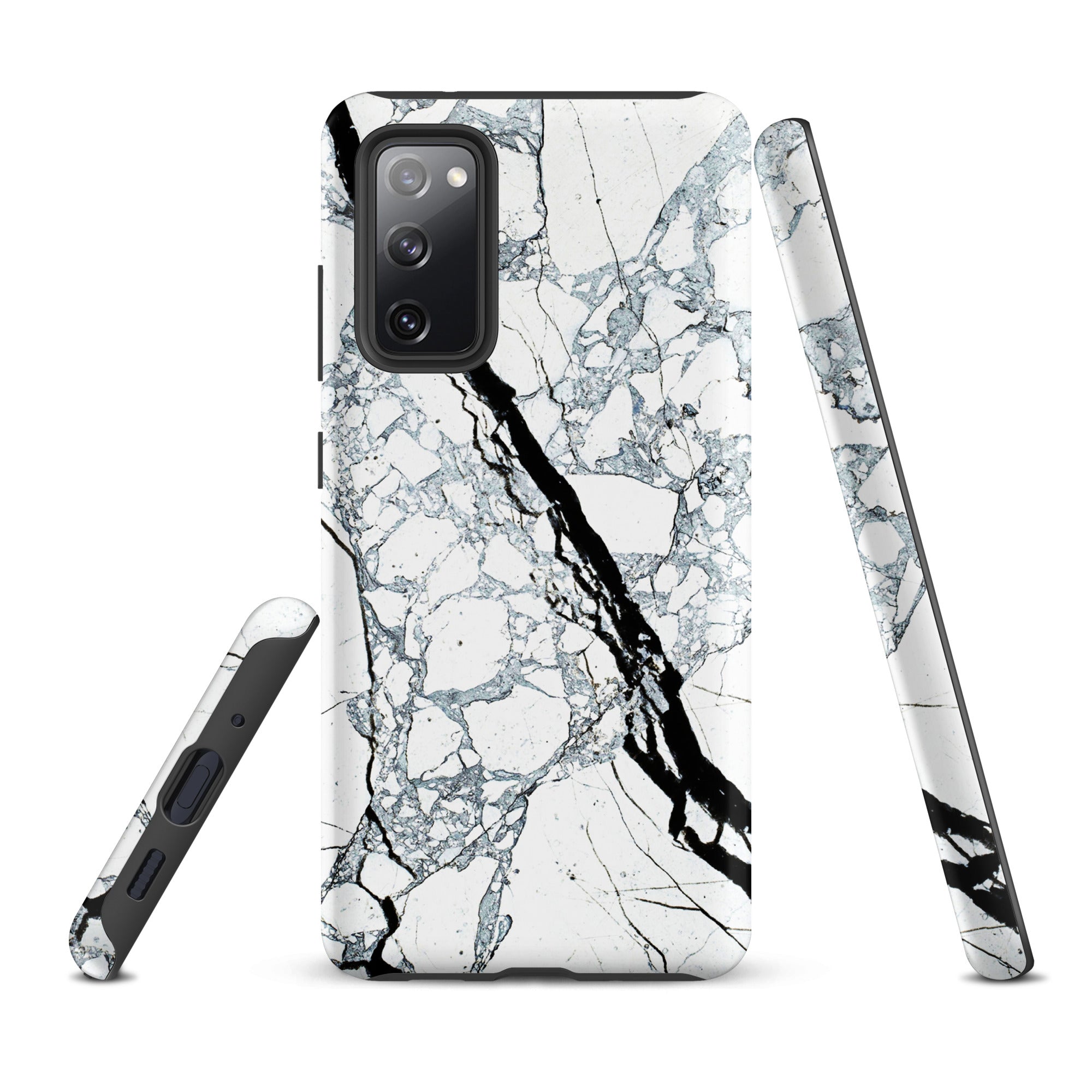 Tough case for Samsung® Marble Black and White