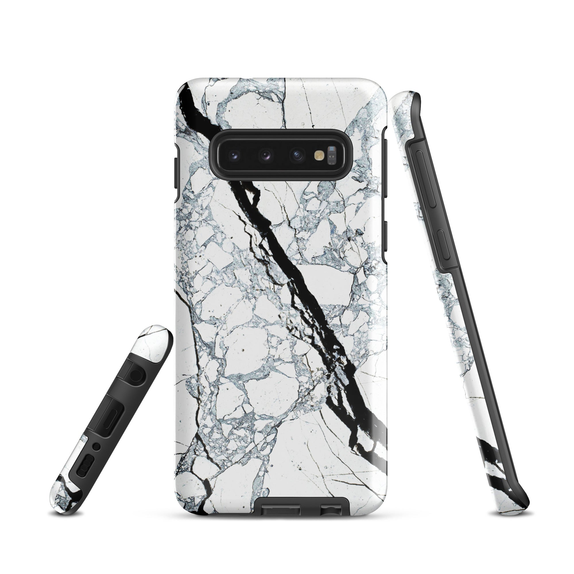 Tough case for Samsung® Marble Black and White