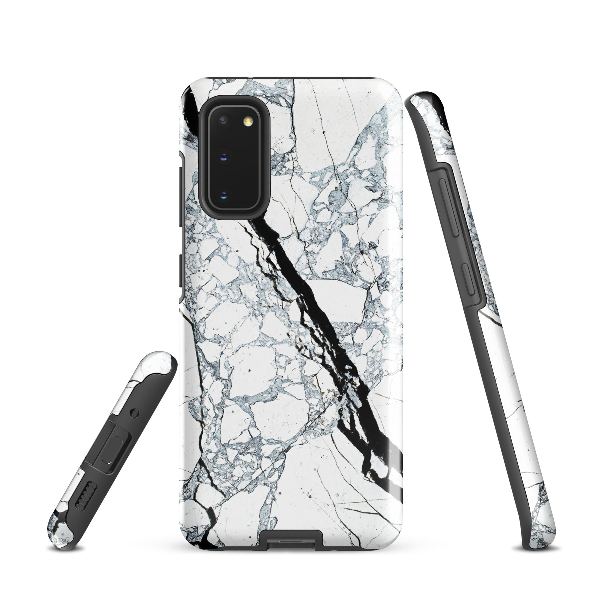 Tough case for Samsung® Marble Black and White