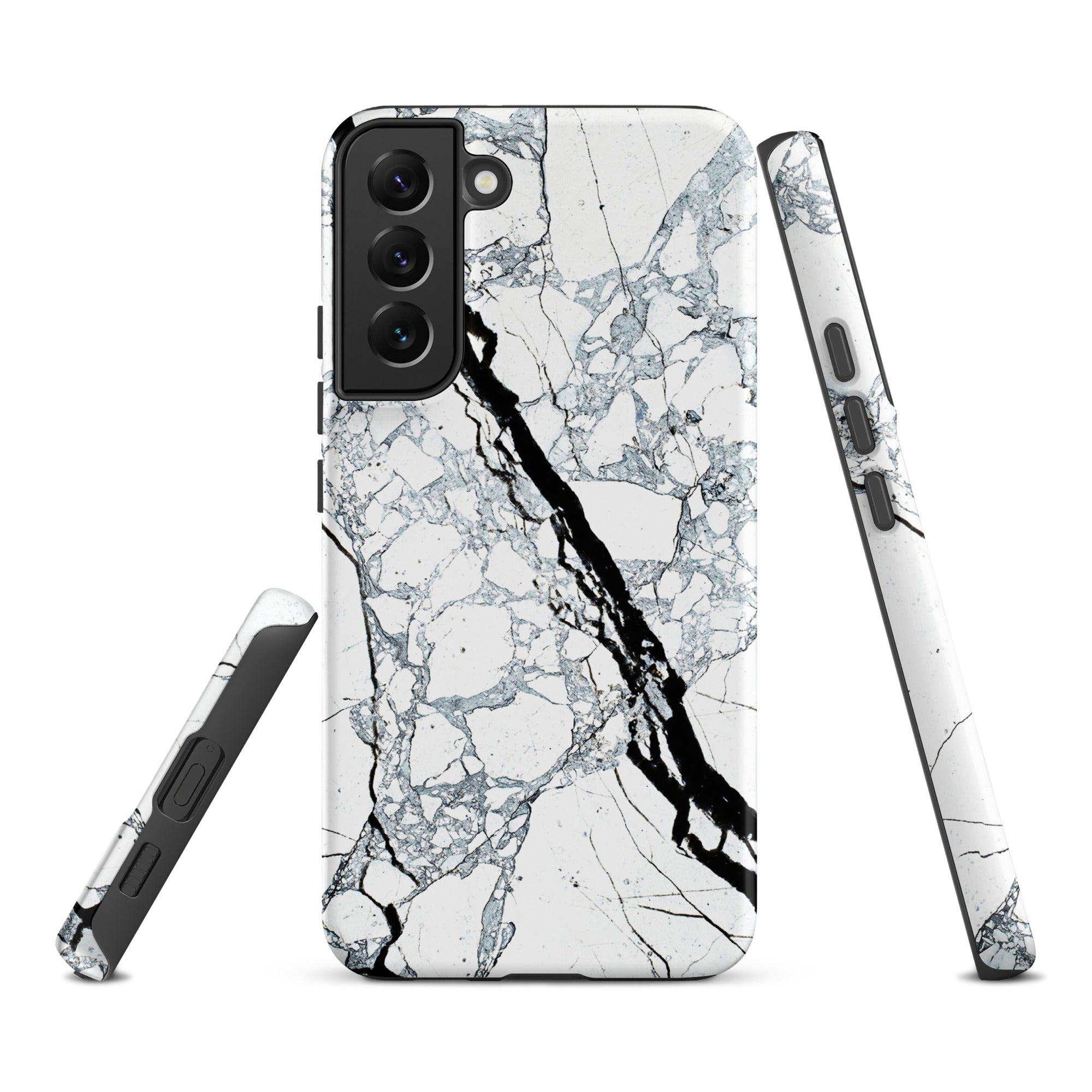 Tough case for Samsung® Marble Black and White