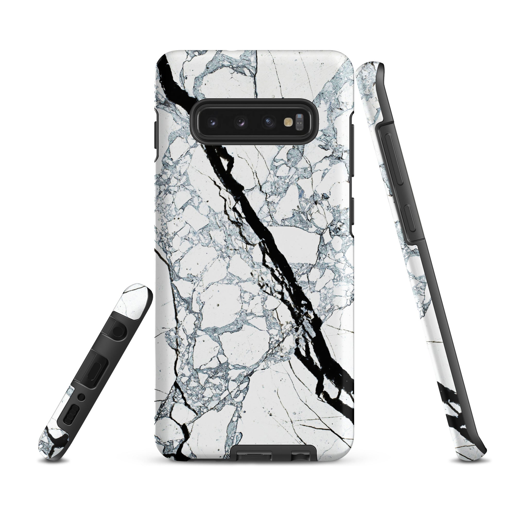 Tough case for Samsung® Marble Black and White