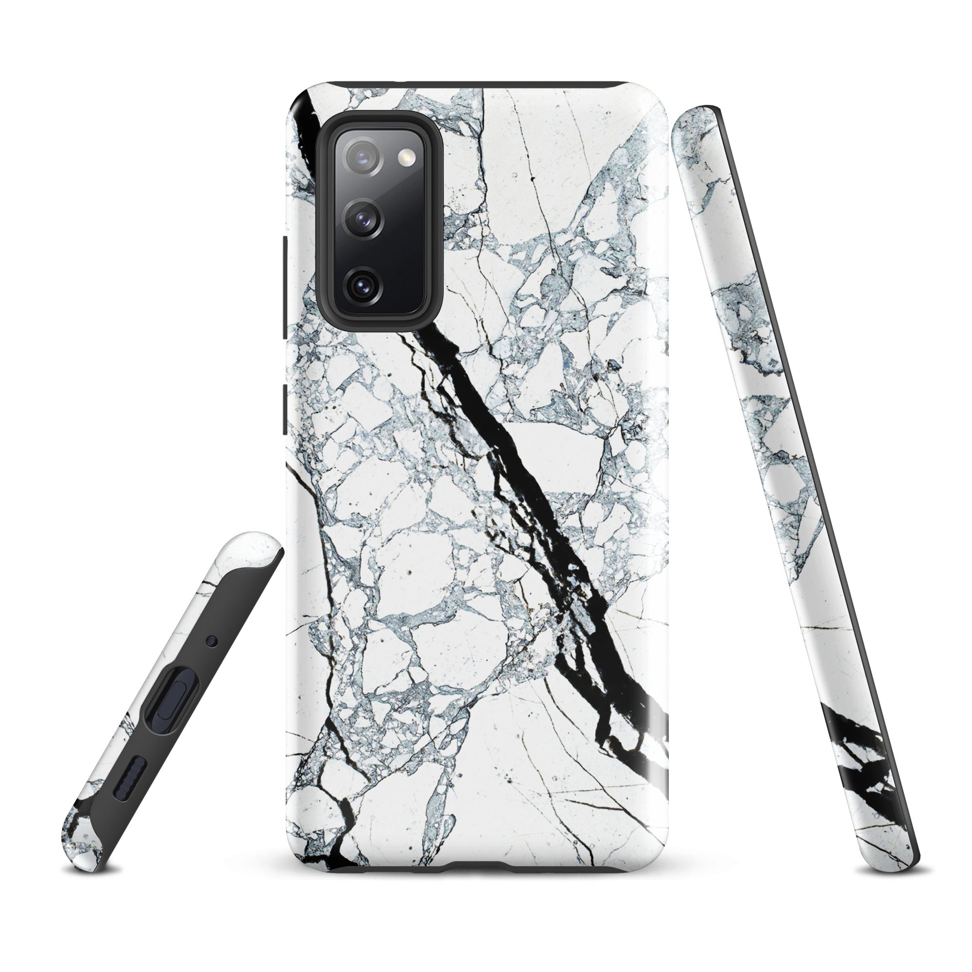 Tough case for Samsung® Marble Black and White
