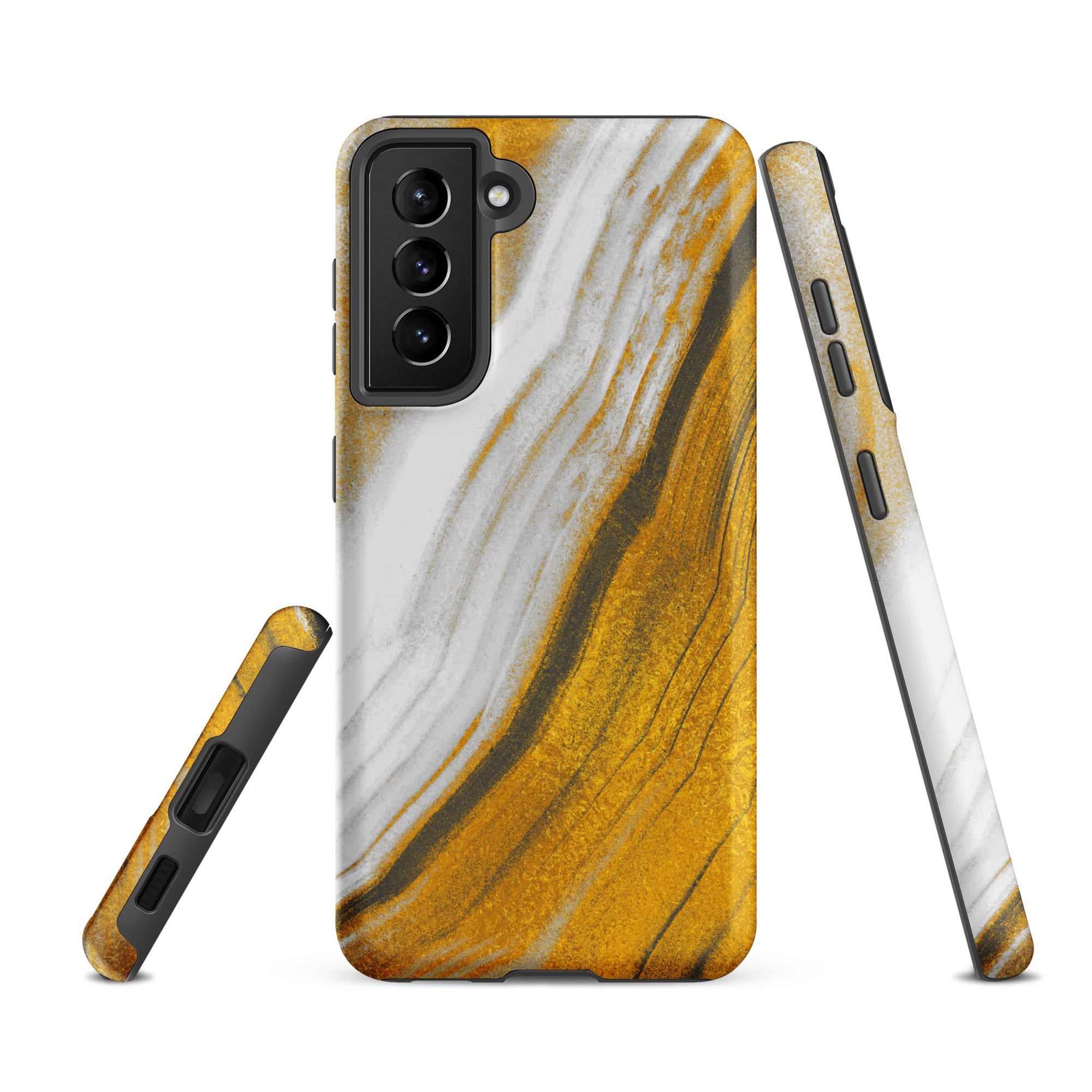 Tough case for Samsung® Marble Brown and White