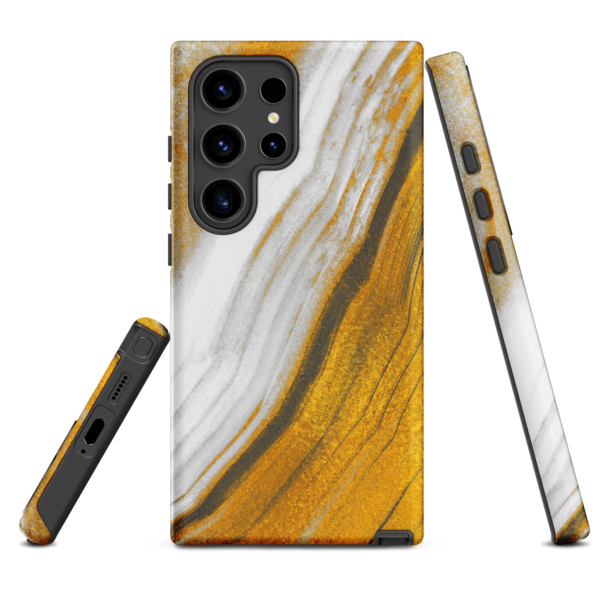 Tough case for Samsung® Marble Brown and White