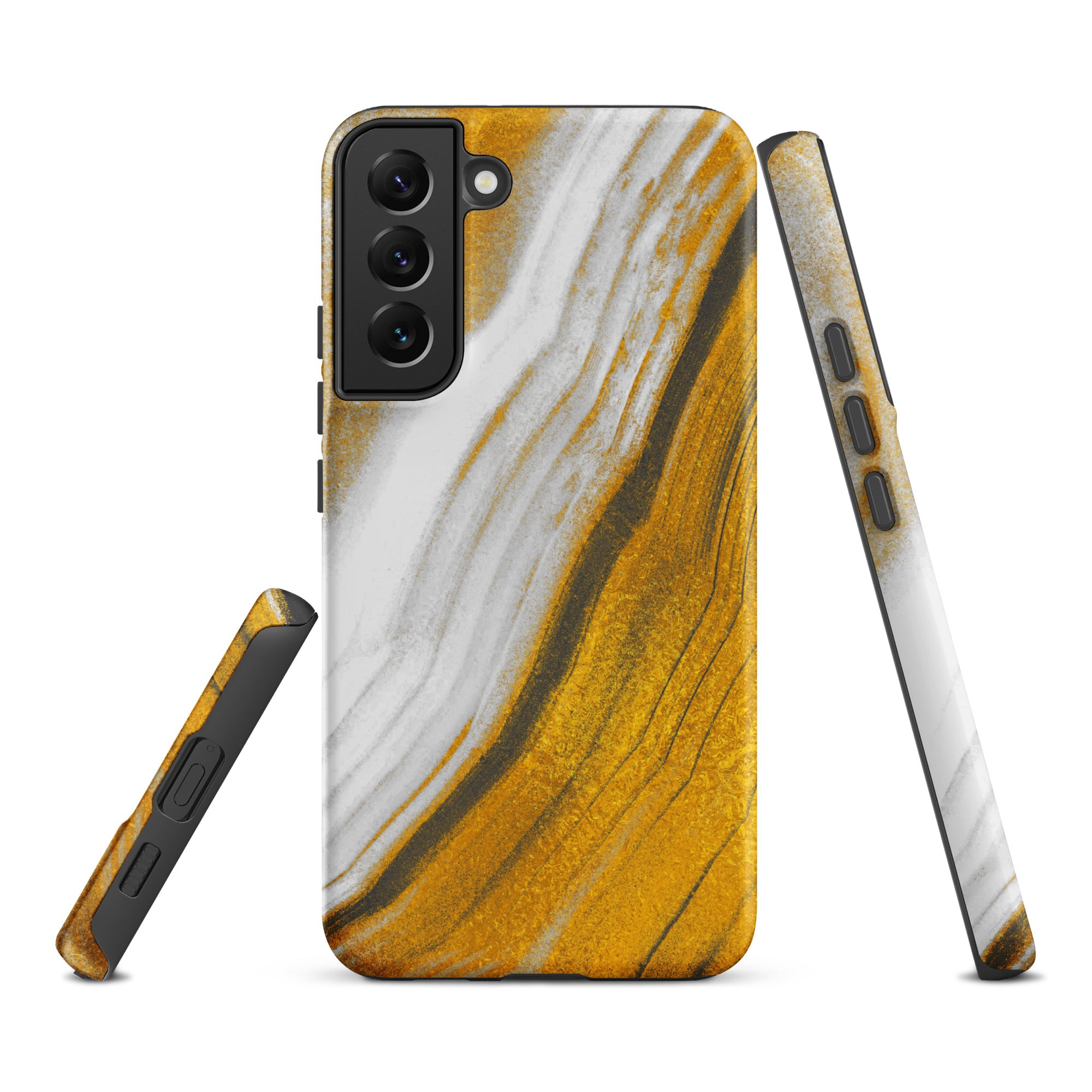 Tough case for Samsung® Marble Brown and White