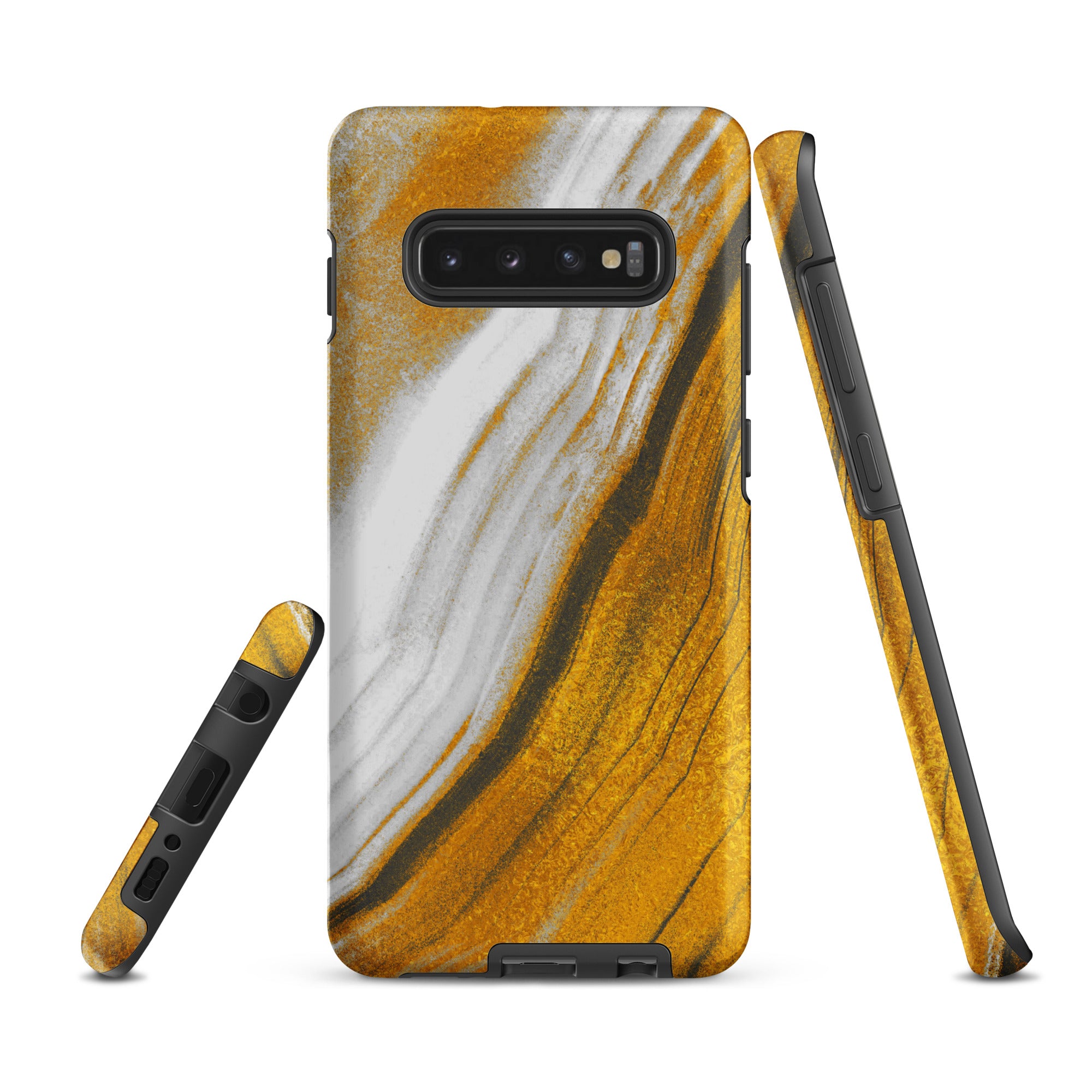 Tough case for Samsung® Marble Brown and White