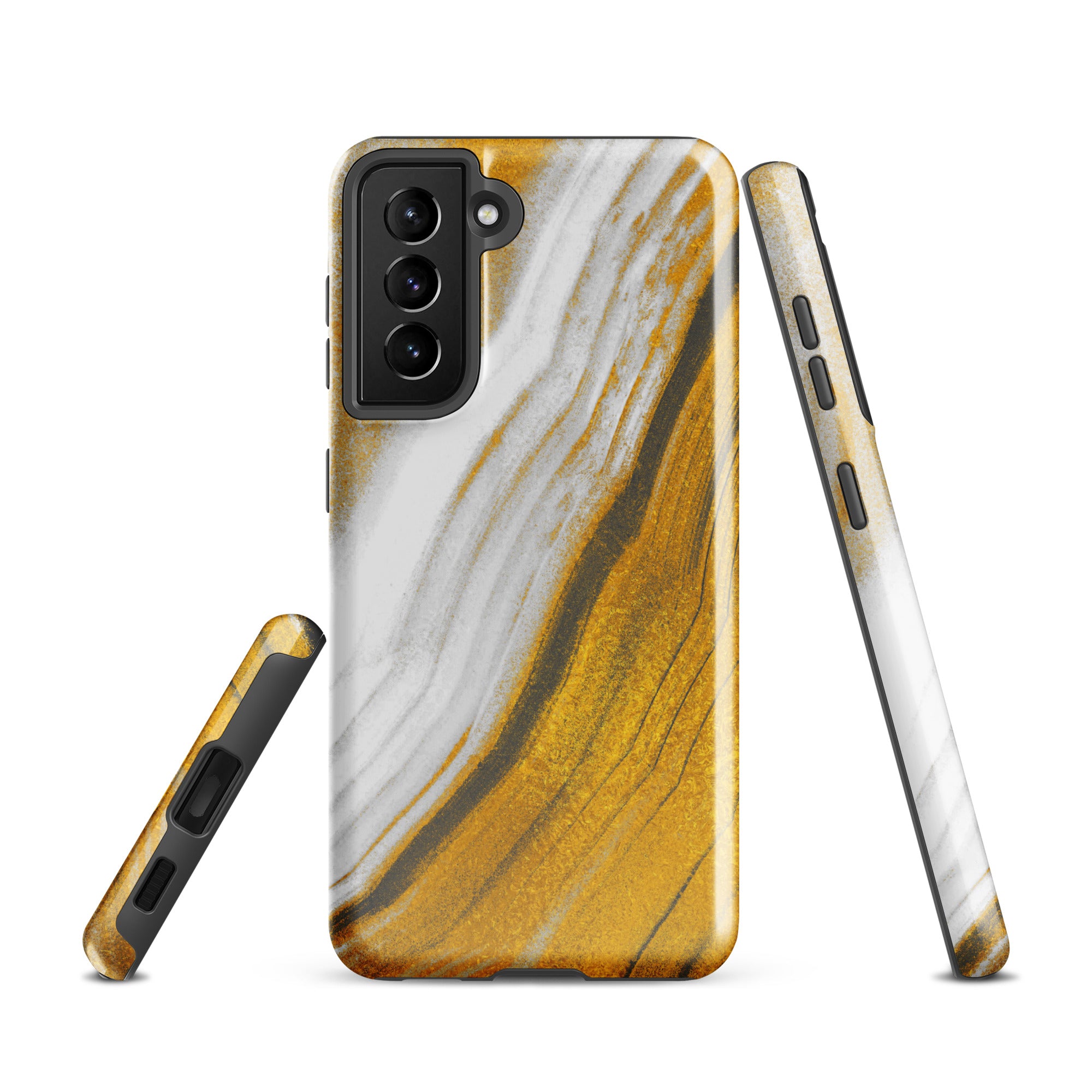 Tough case for Samsung® Marble Brown and White