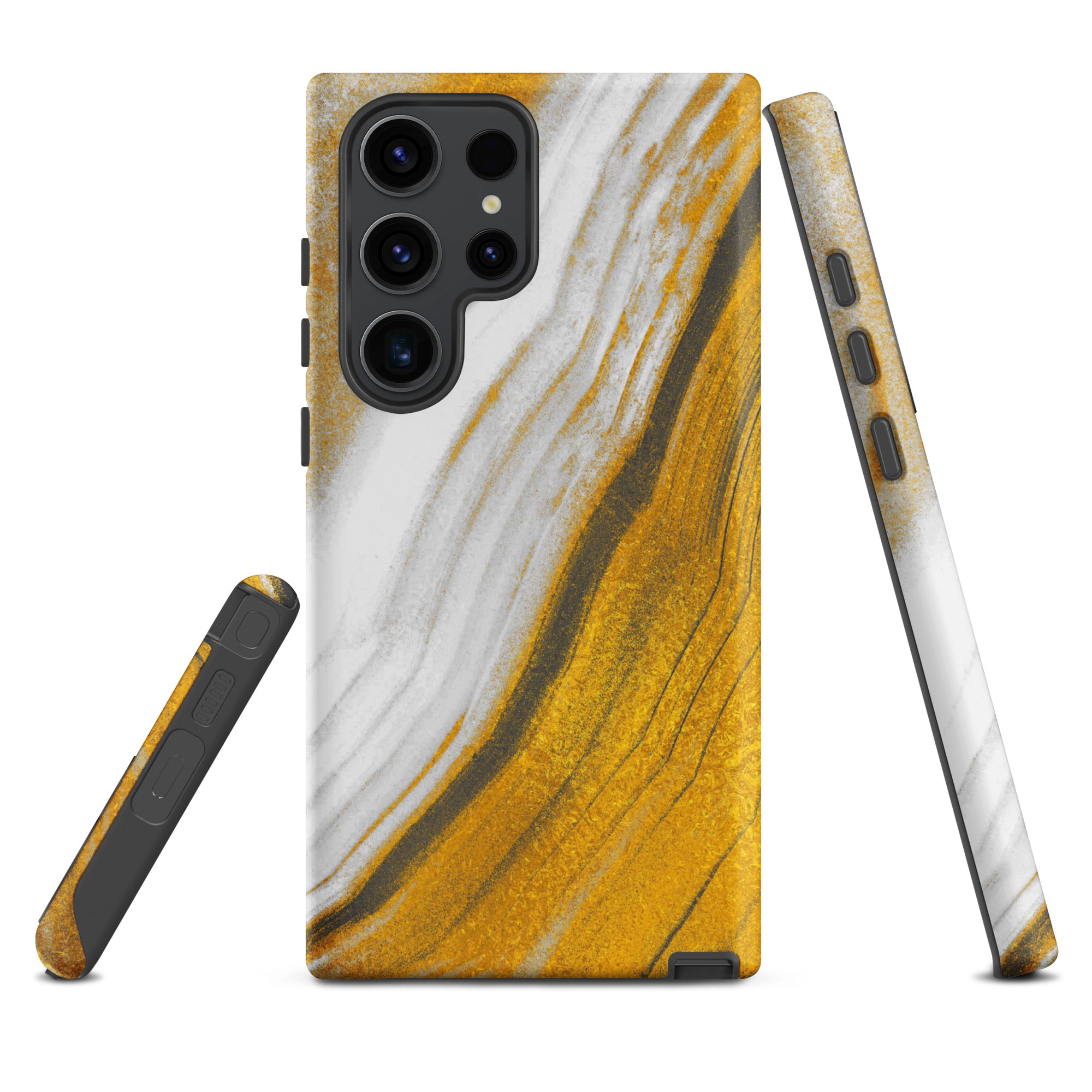 Tough case for Samsung® Marble Brown and White