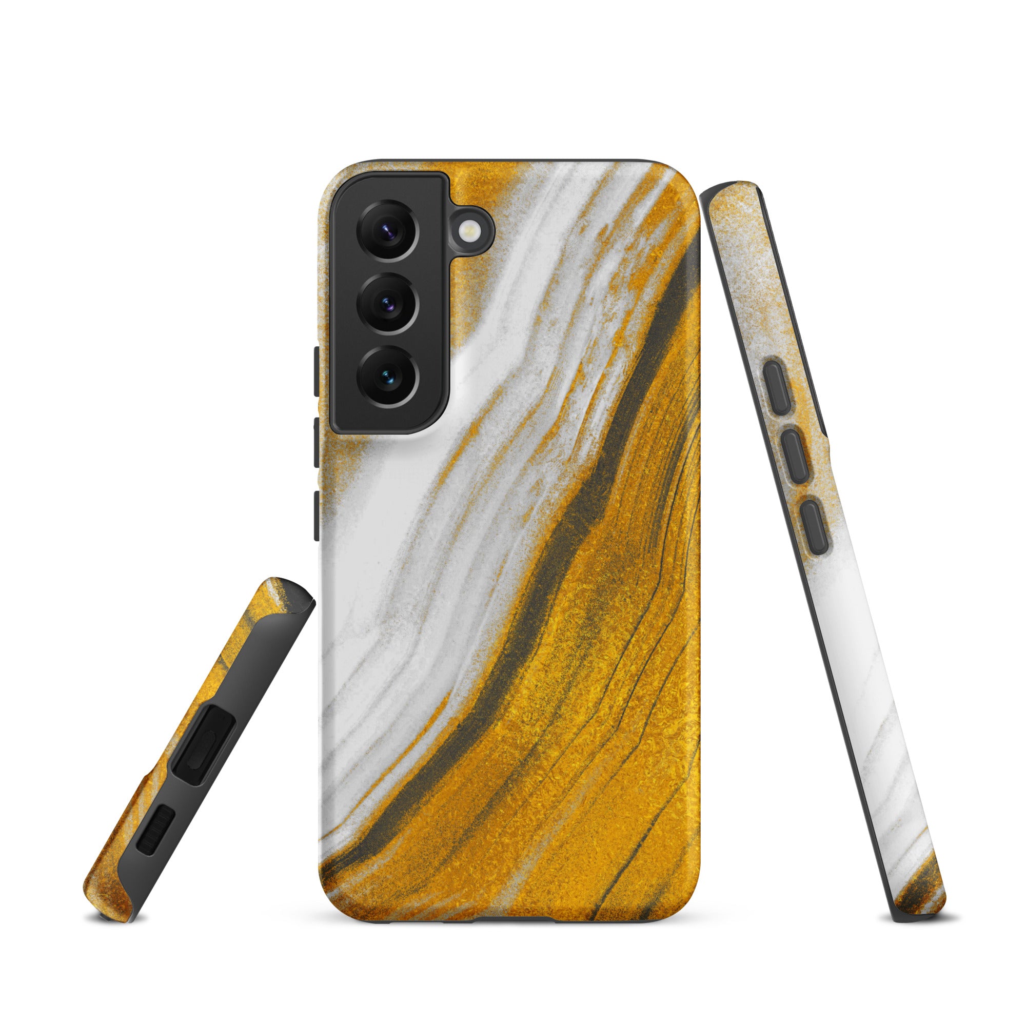 Tough case for Samsung® Marble Brown and White