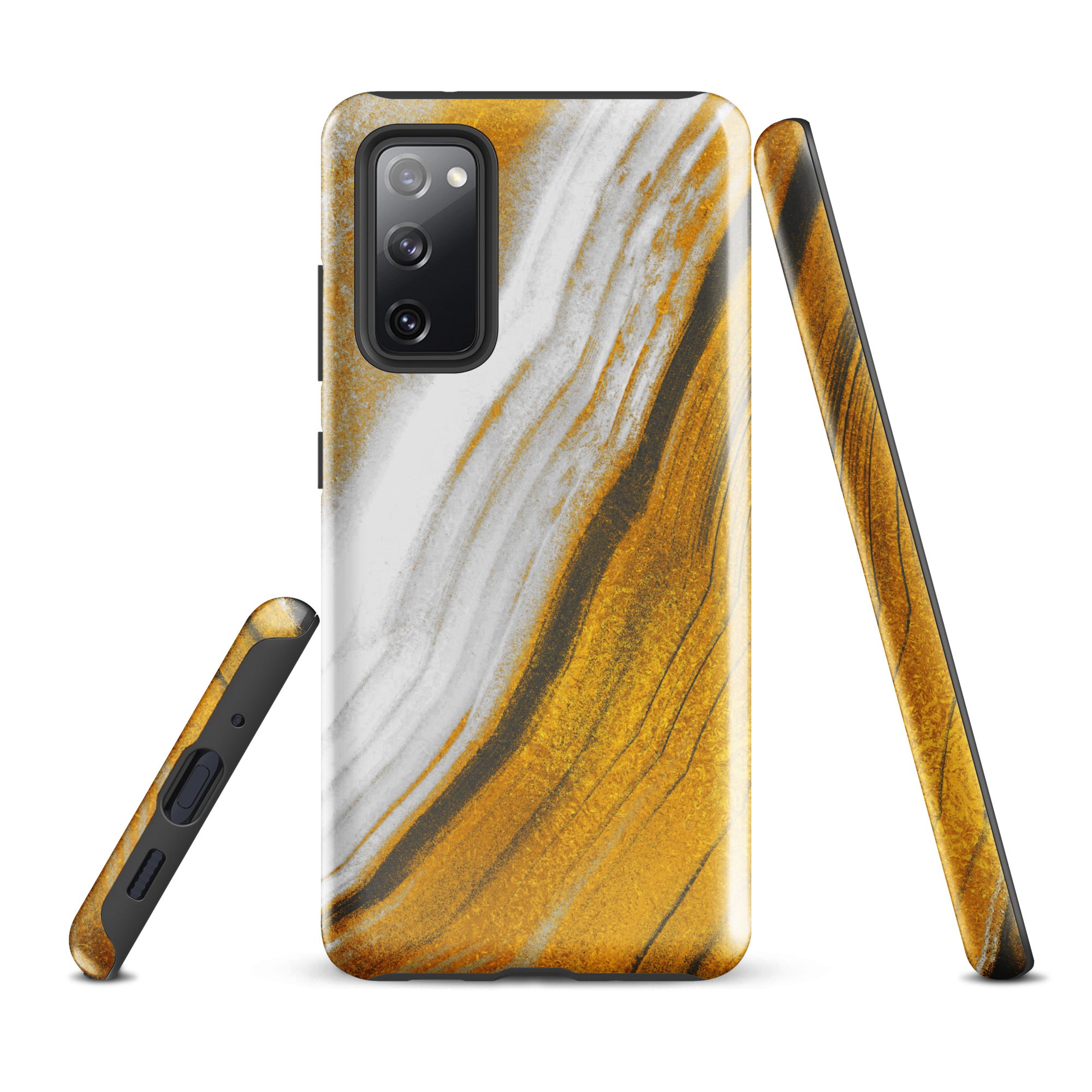 Tough case for Samsung® Marble Brown and White