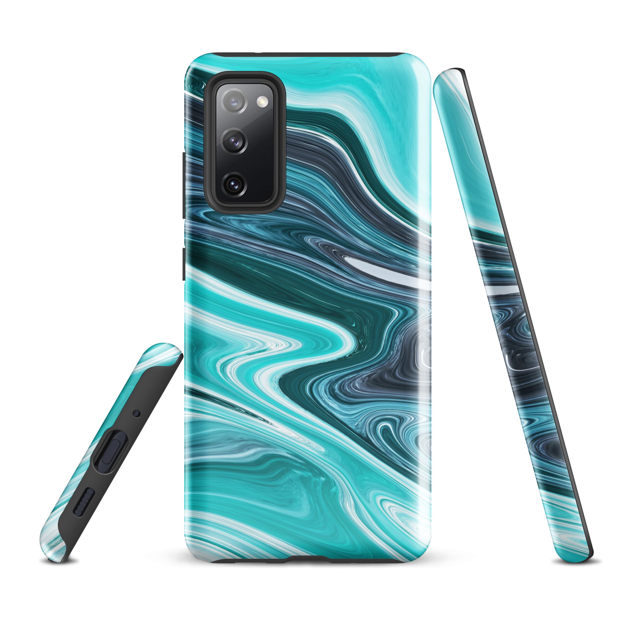 Tough case for Samsung® Marble Cyan