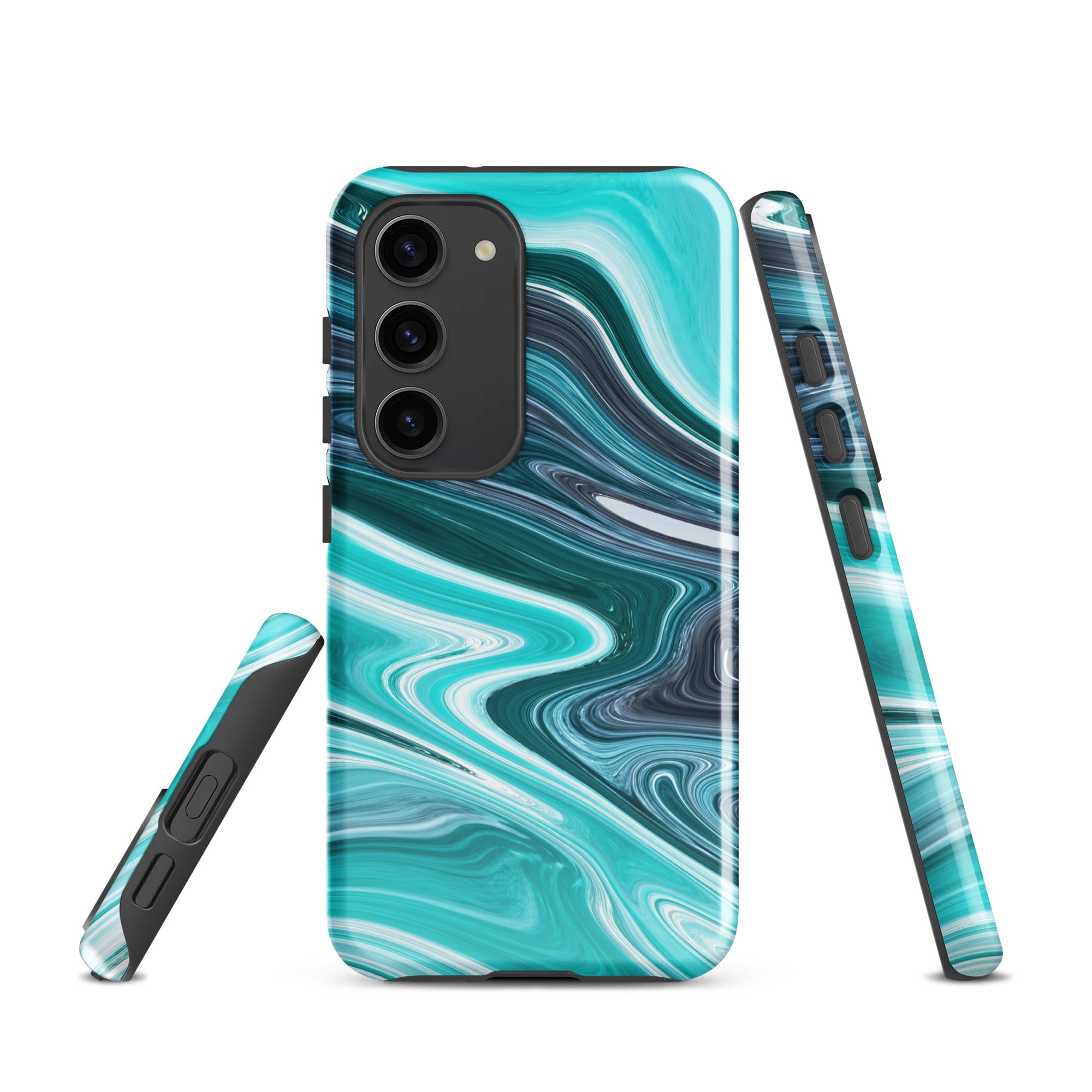 Tough case for Samsung® Marble Cyan