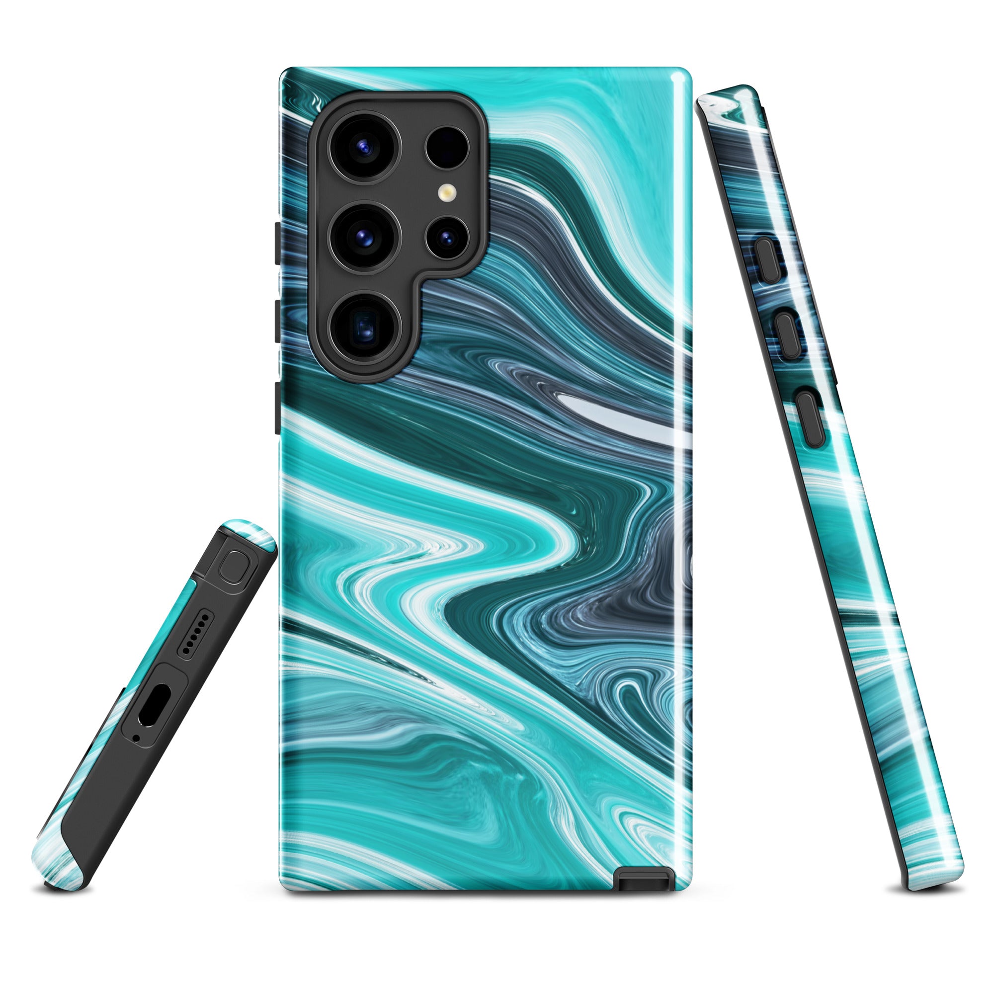 Tough case for Samsung® Marble Cyan