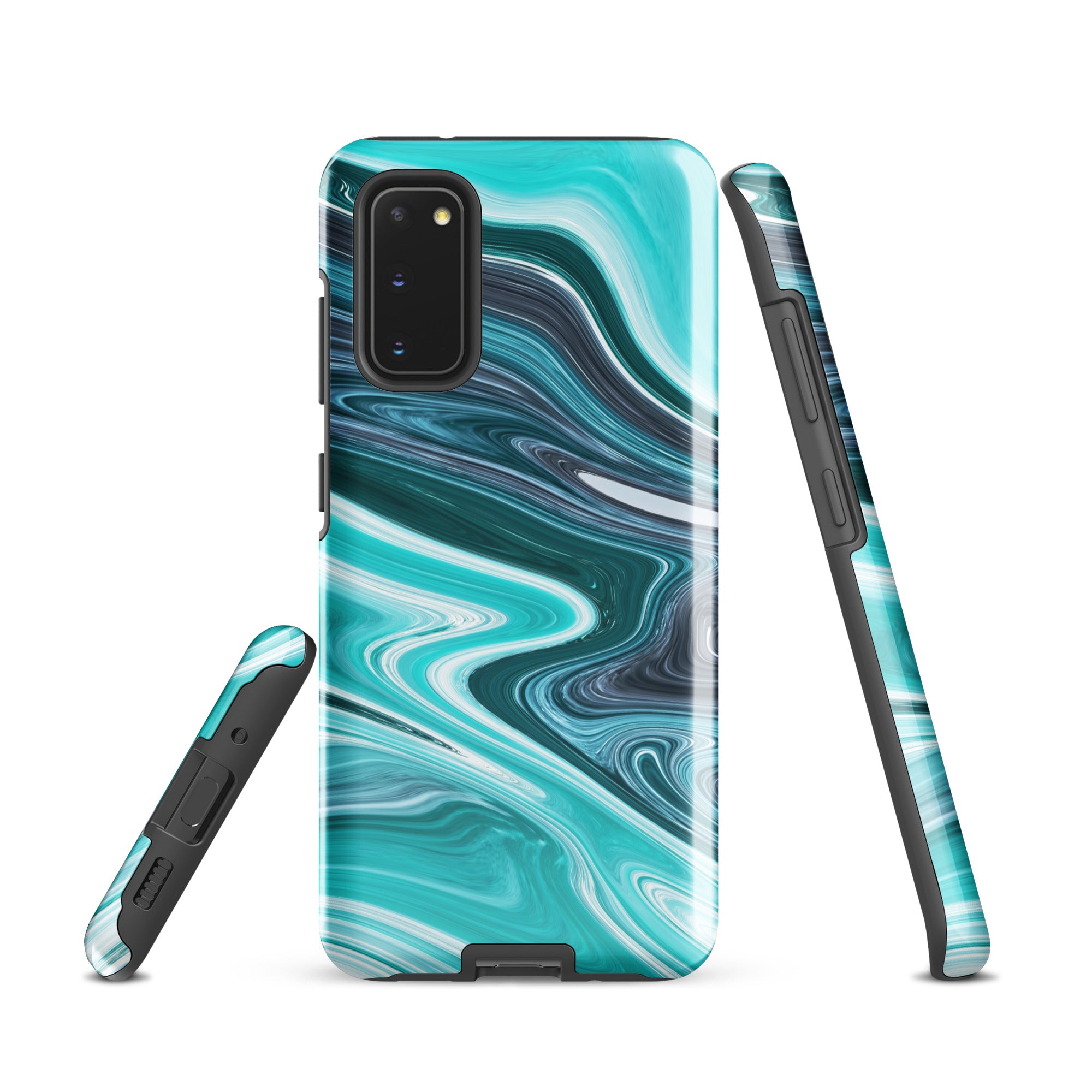 Tough case for Samsung® Marble Cyan