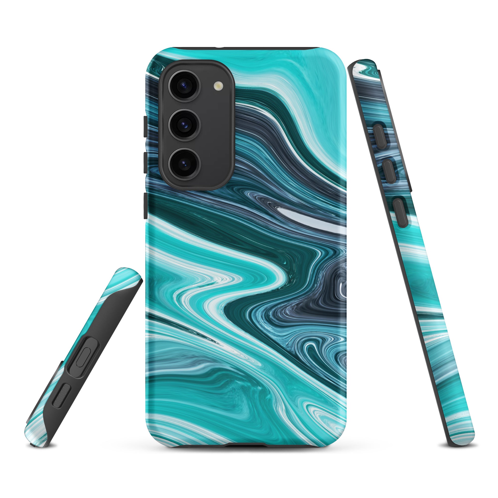 Tough case for Samsung® Marble Cyan